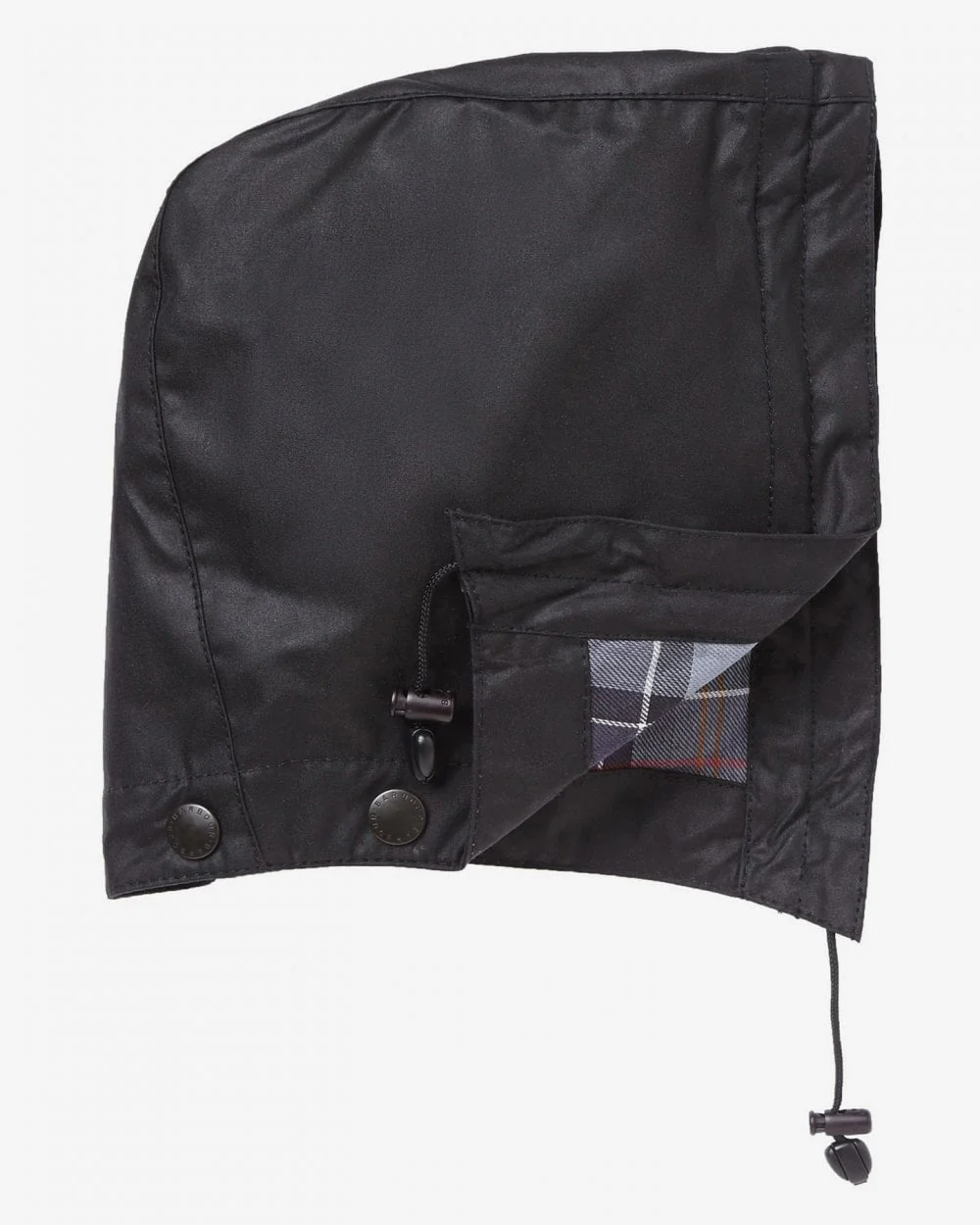 Barbour Wax Cotton Hood - Black - Image 2