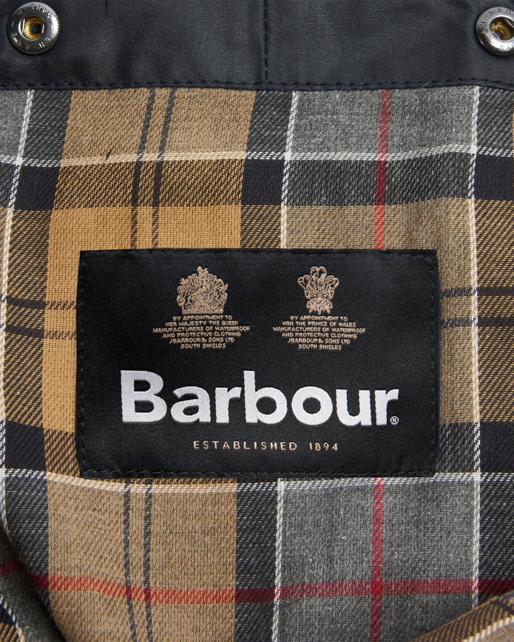 Barbour Wax Cotton Hood - Navy - Image 5