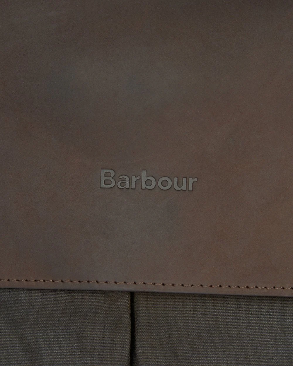 Barbour Wax Unisex Leather Briefcase - Olive - Image 6