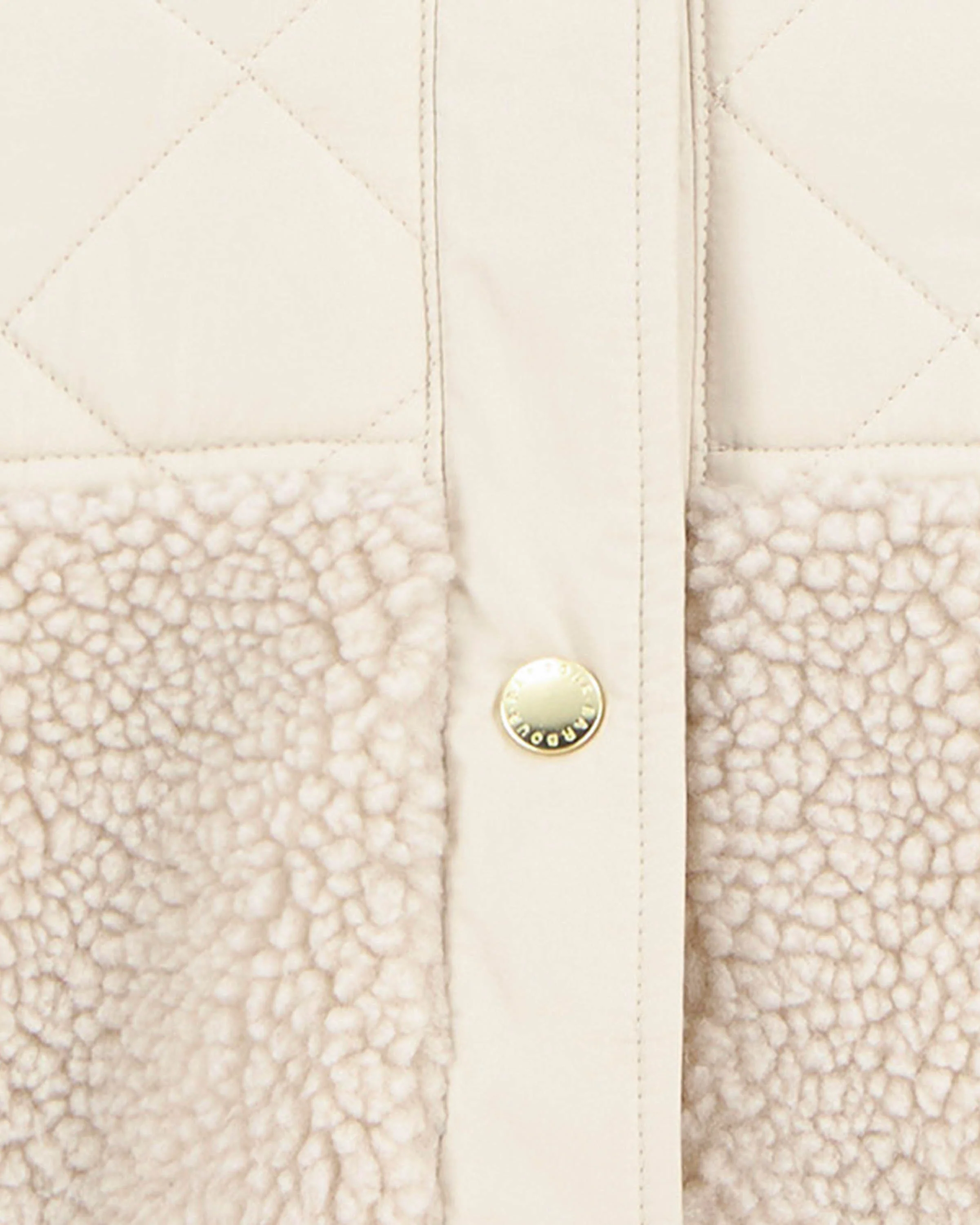 Barbour Wetherby Womens Fleece - Oatmeal/Silver Cloud - Image 7