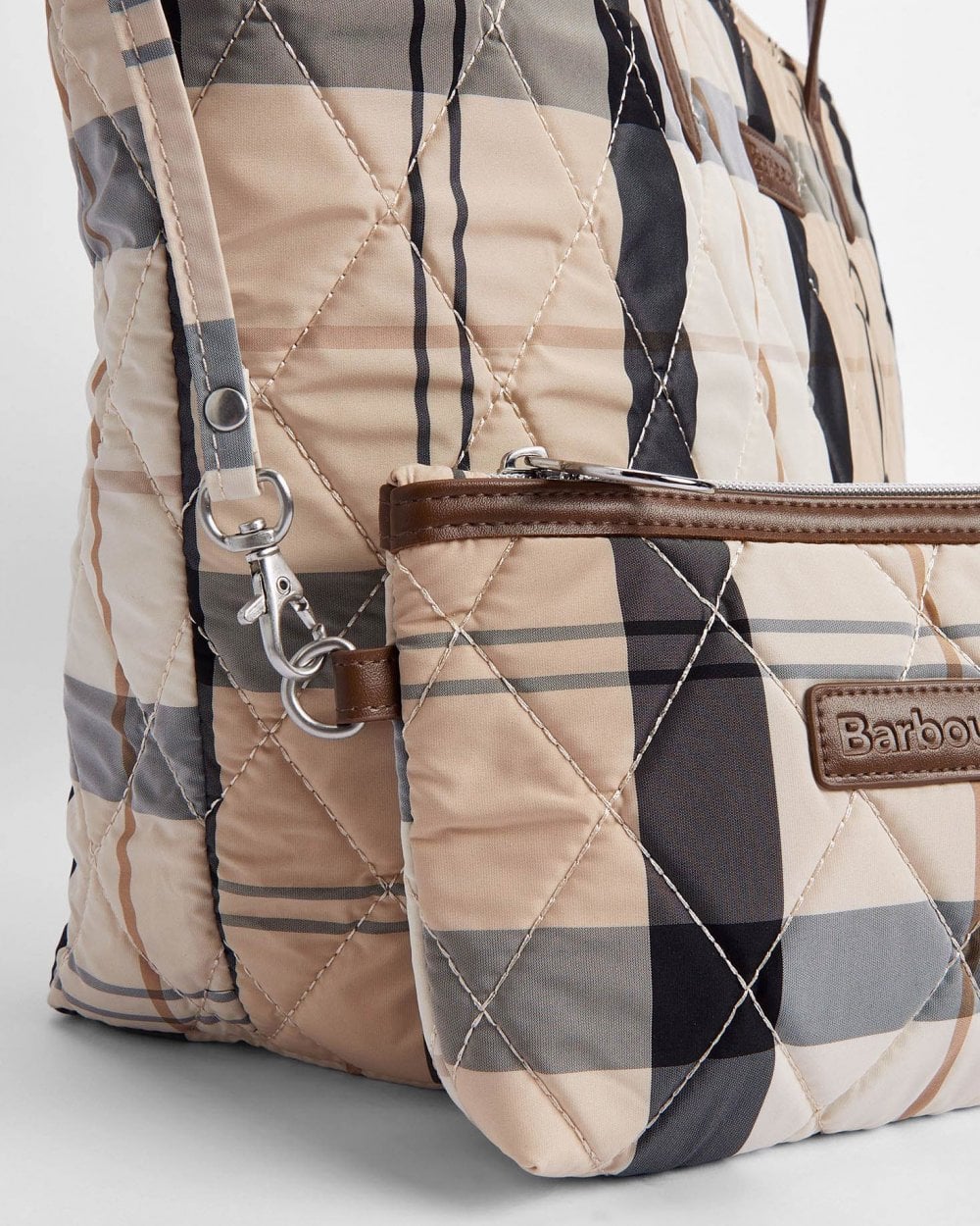 Barbour Wetherham Quilted Womens Tartan Tote - Image 3