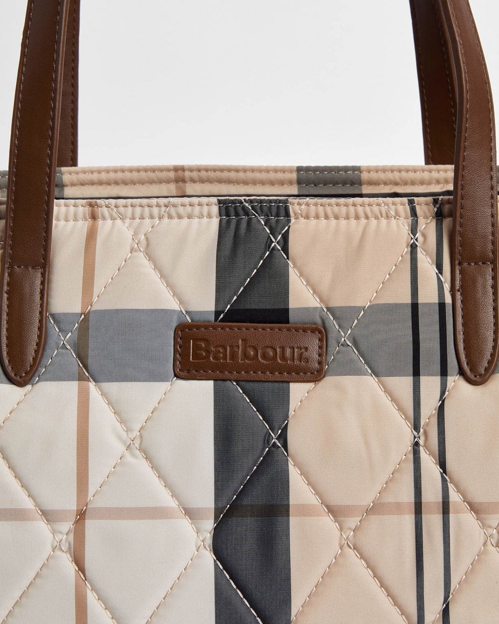 Barbour Wetherham Quilted Womens Tartan Tote - Image 8