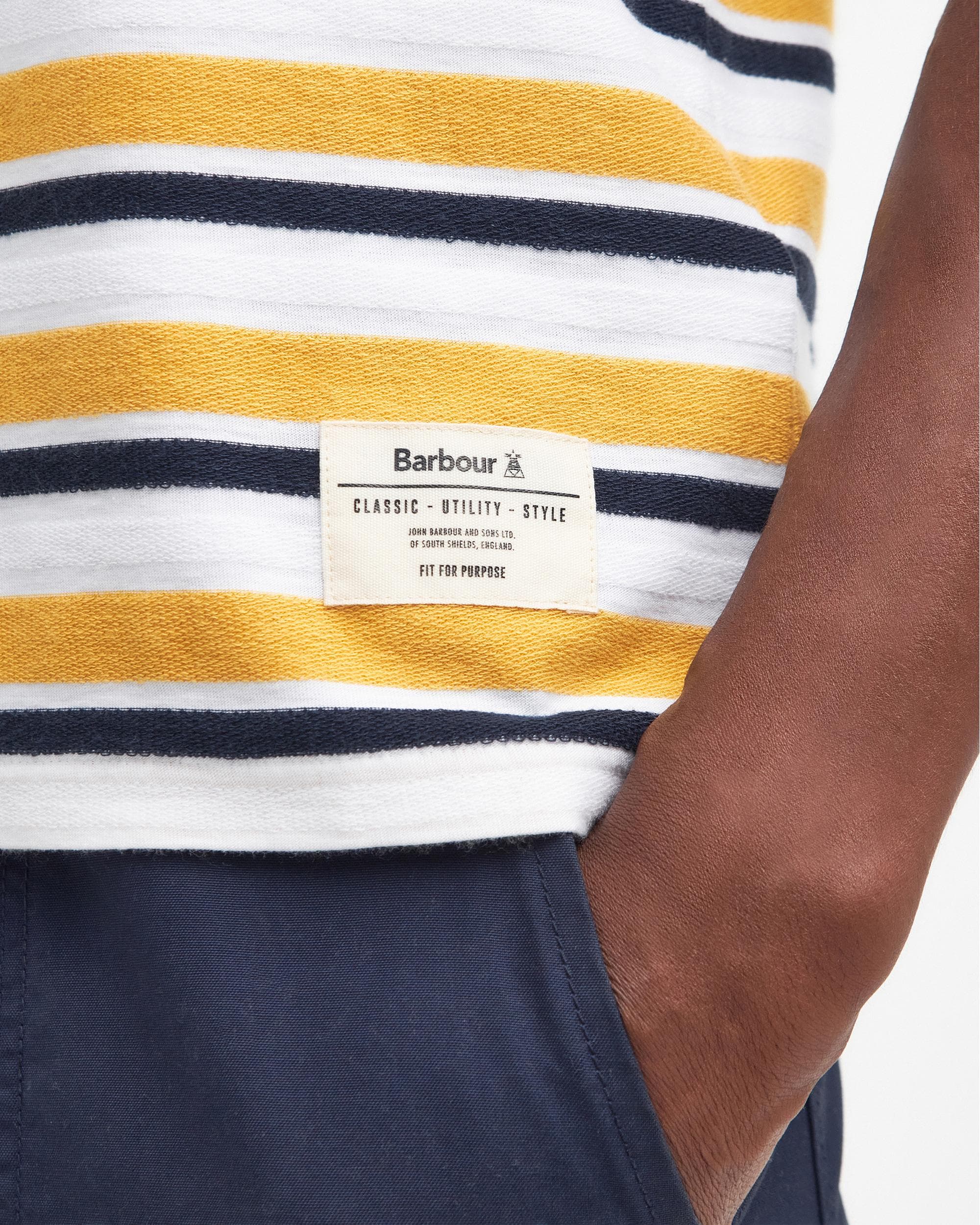 Barbour Whitwell Stripe Mens Tailored T-Shirt - Image 3