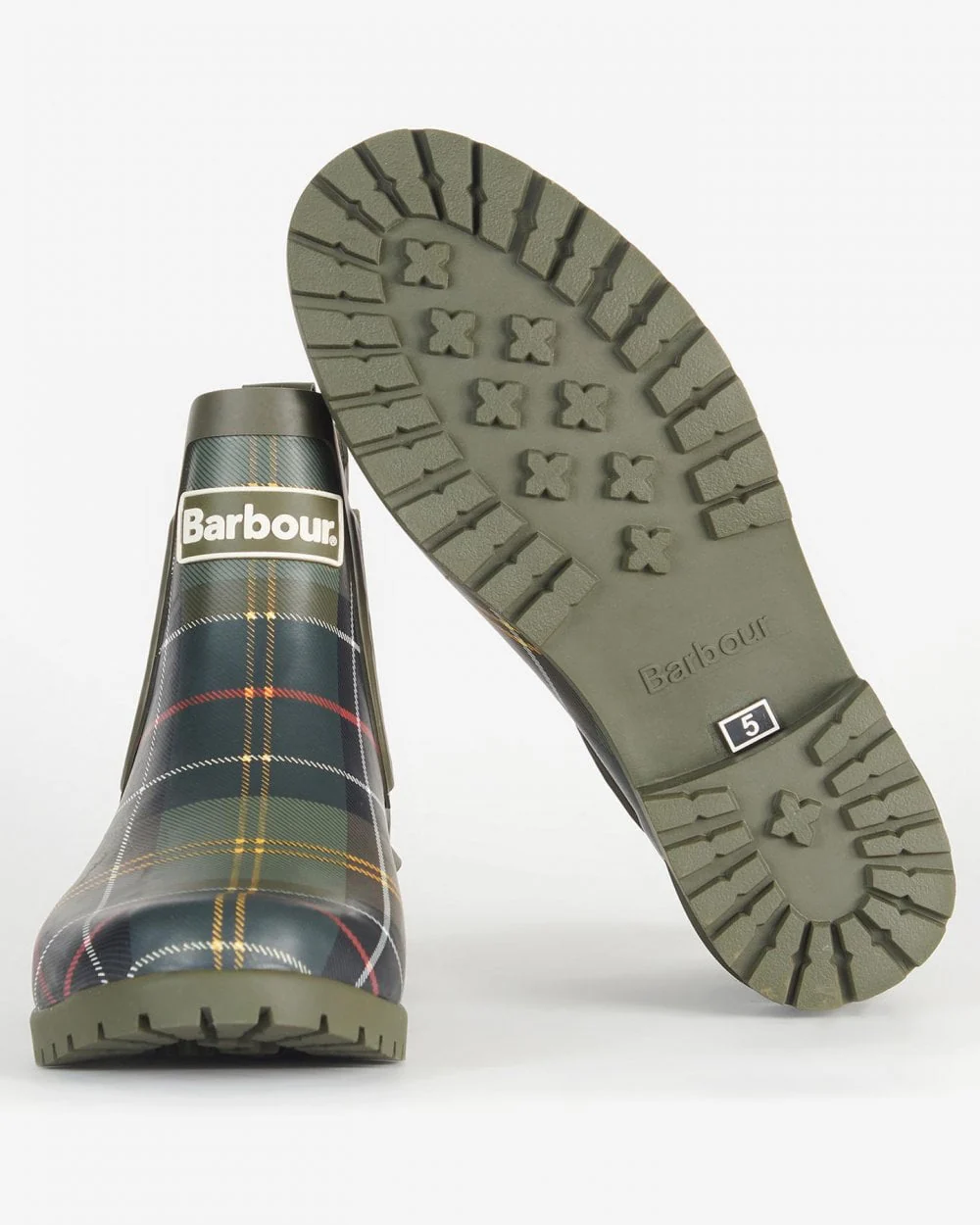 Barbour Wilton Womens Wellingtons - Classic Tartan - Image 4
