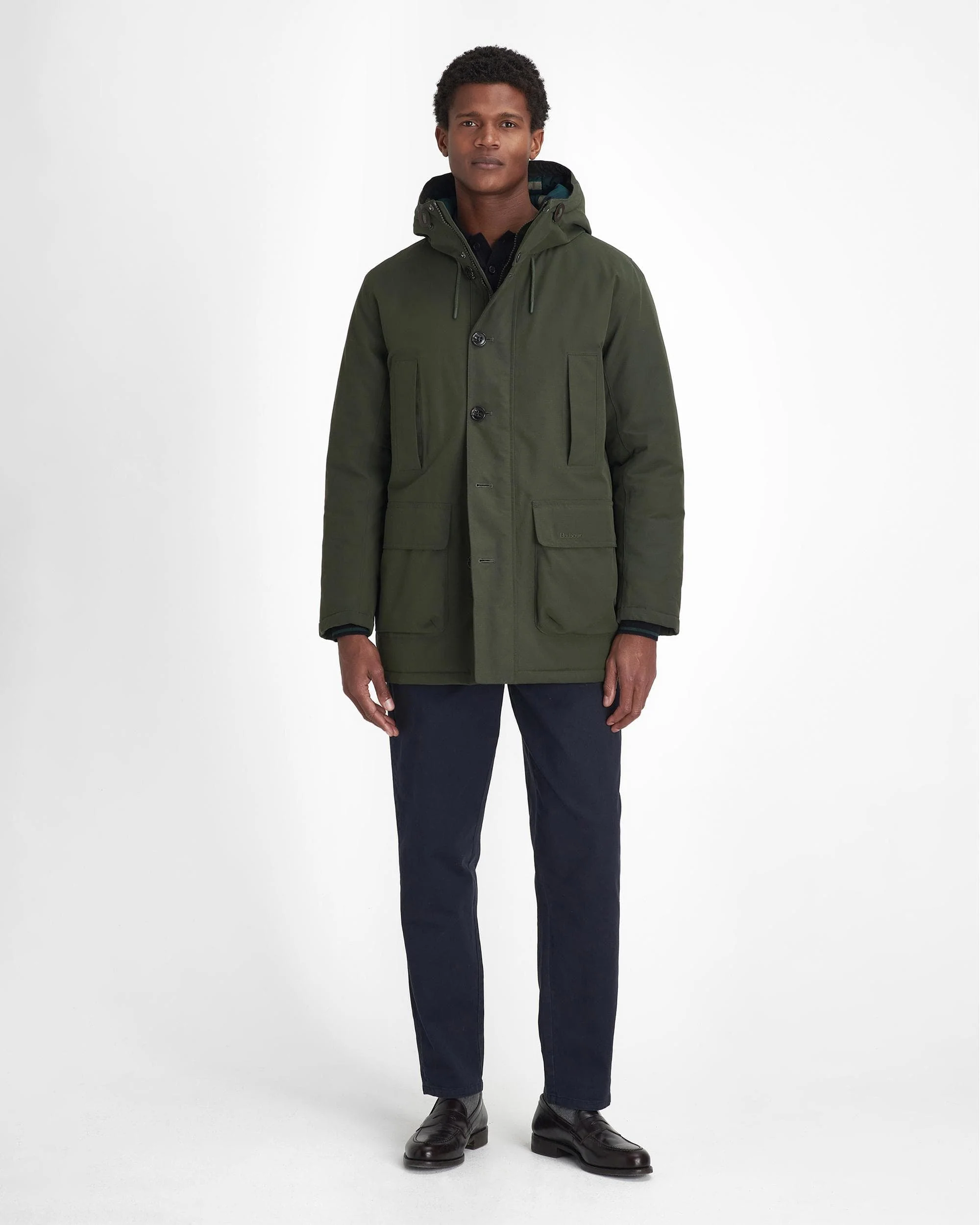 Barbour Winter Beaufort Mens Waterproof Parka - Sage - Image 3