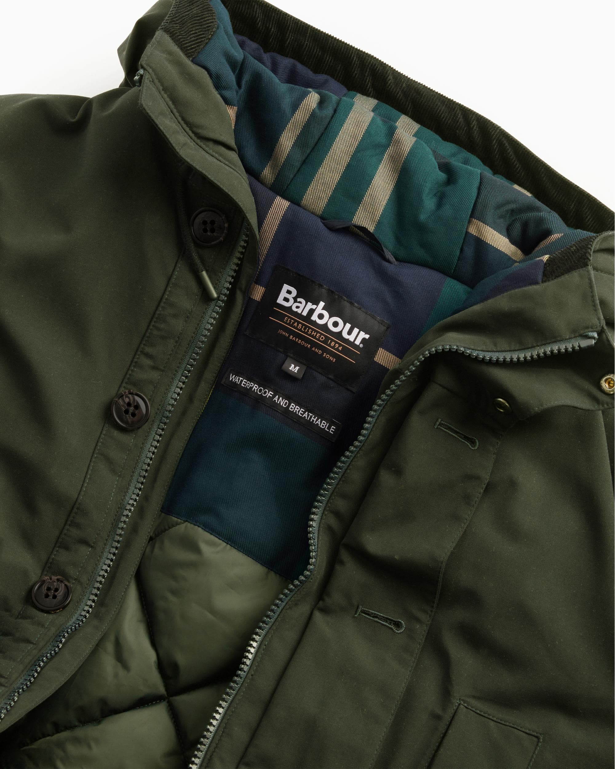 Barbour Winter Beaufort Mens Waterproof Parka - Sage - Image 5
