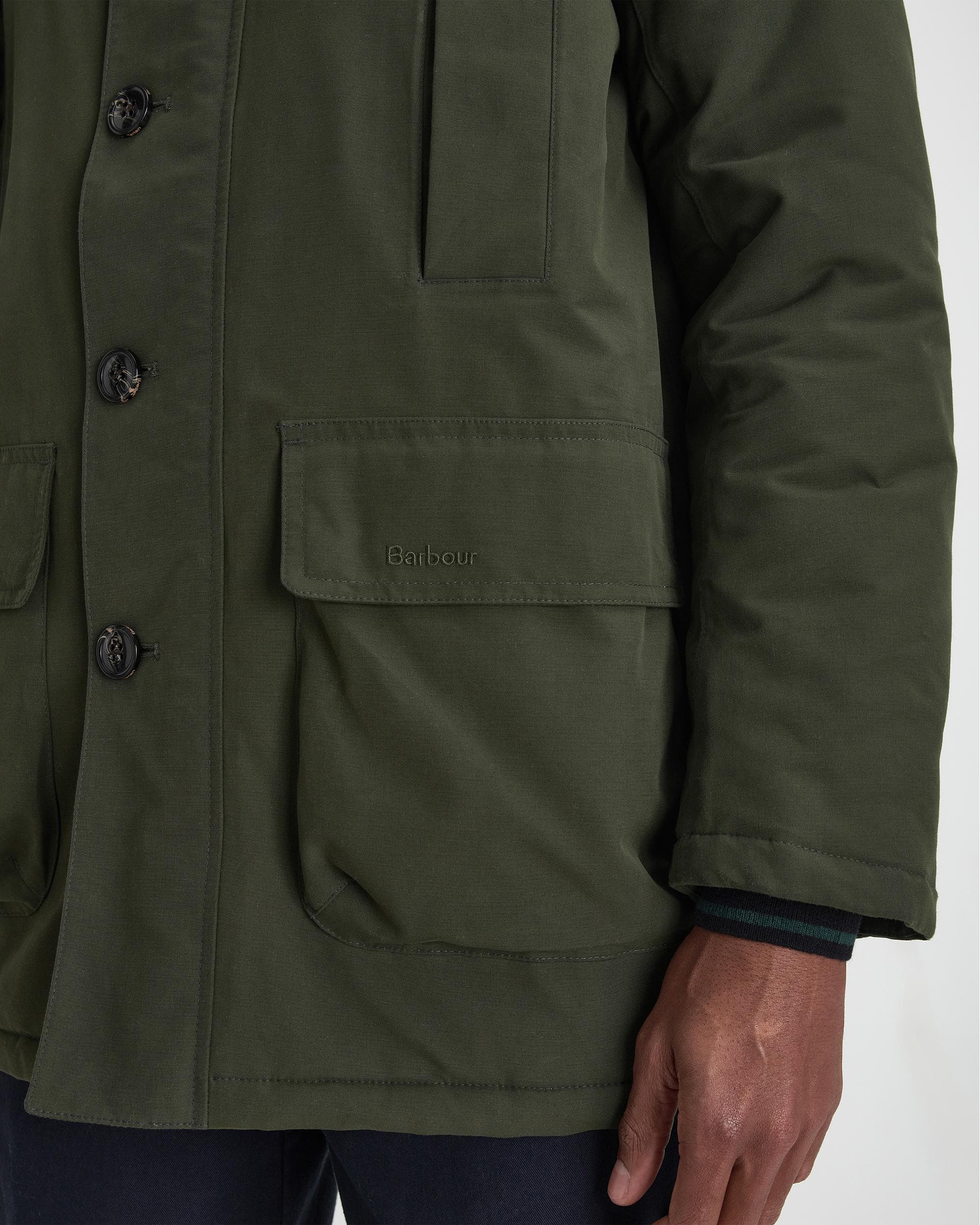 Barbour Winter Beaufort Mens Waterproof Parka - Sage - Image 6