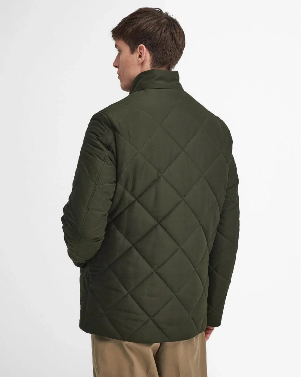 Barbour Winter Chelsea Mens Quilted Jacket - Sage/Greenloch Tartan - Image 2