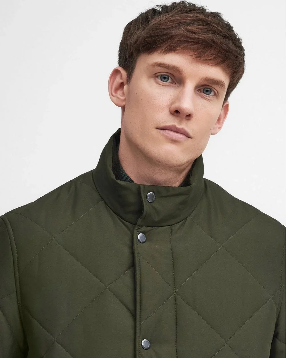 Barbour Winter Chelsea Mens Quilted Jacket - Sage/Greenloch Tartan - Image 3