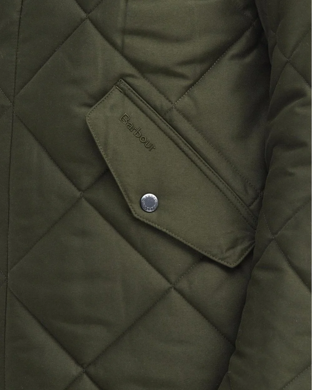 Barbour Winter Chelsea Mens Quilted Jacket - Sage/Greenloch Tartan - Image 4