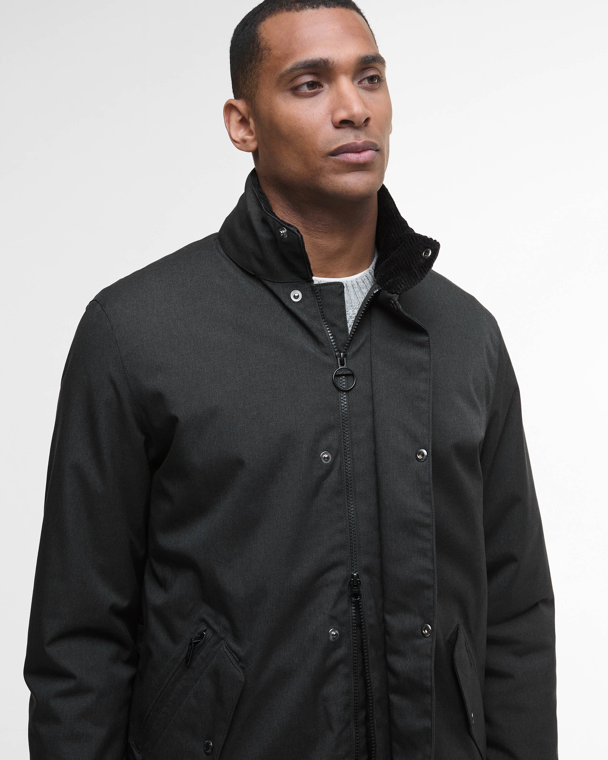 Barbour Winter Powell Mens Waterproof Jacket - Black - Image 4