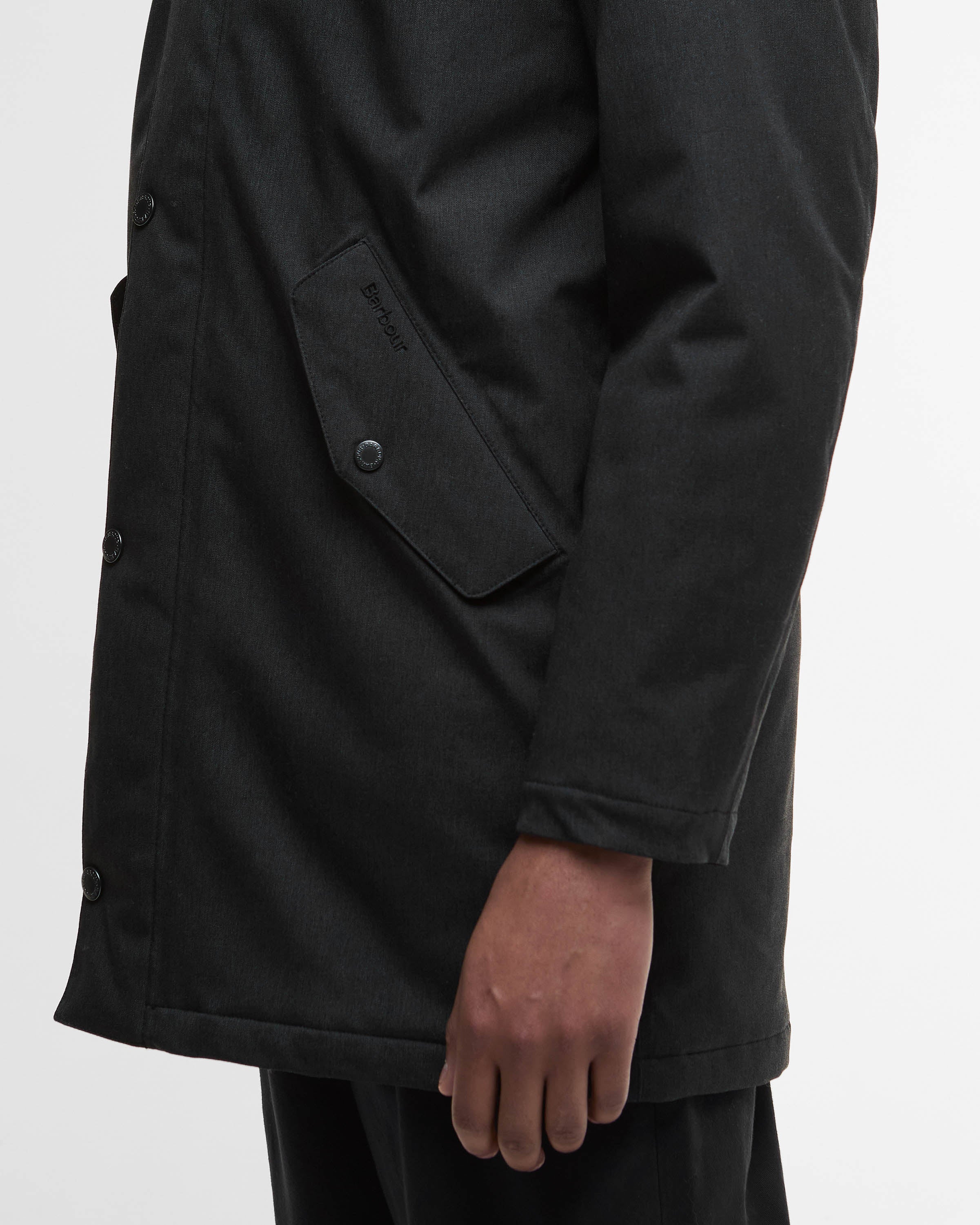 Barbour Winter Powell Mens Waterproof Jacket - Black - Image 5
