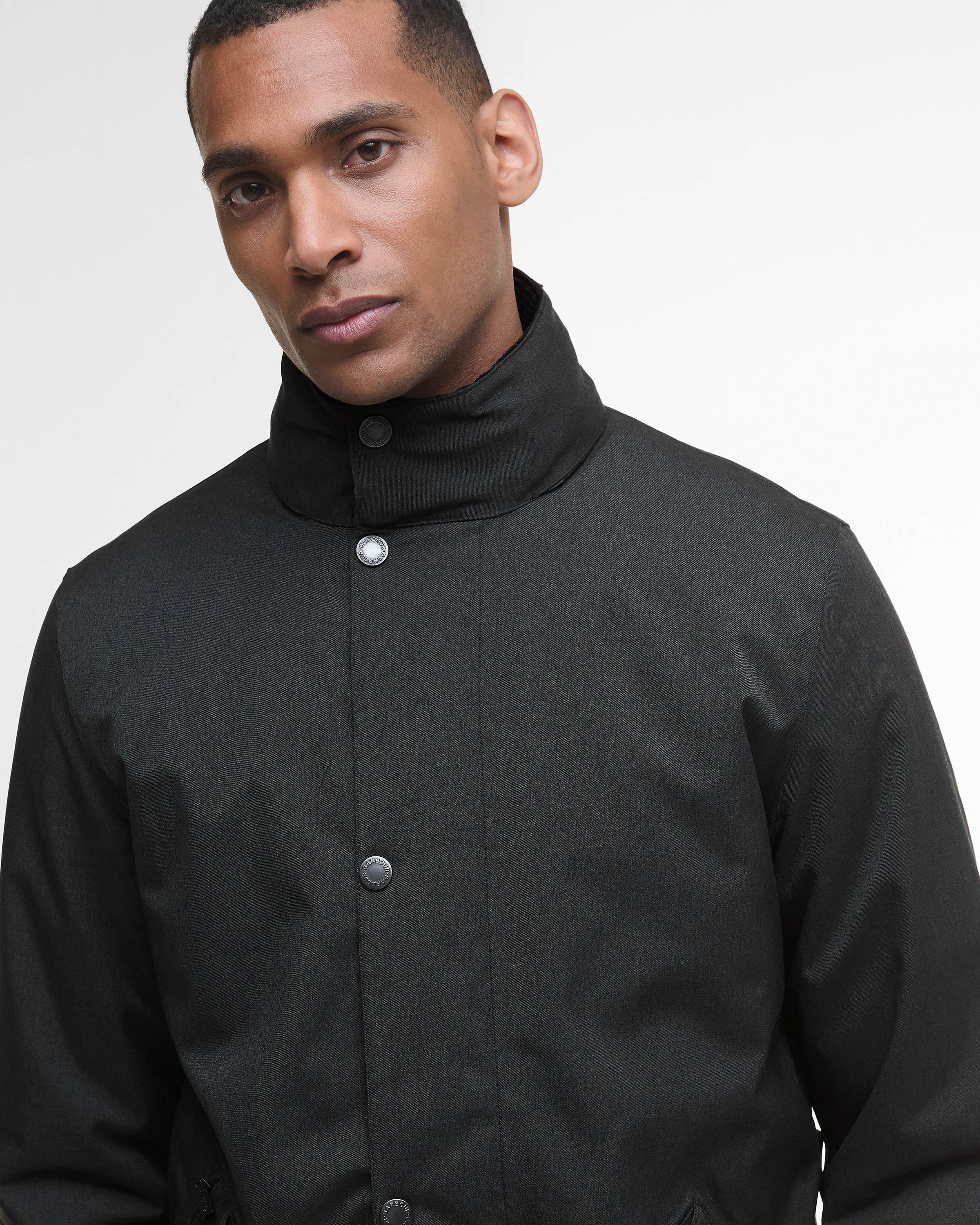 Barbour Winter Powell Mens Waterproof Jacket - Black - Image 6