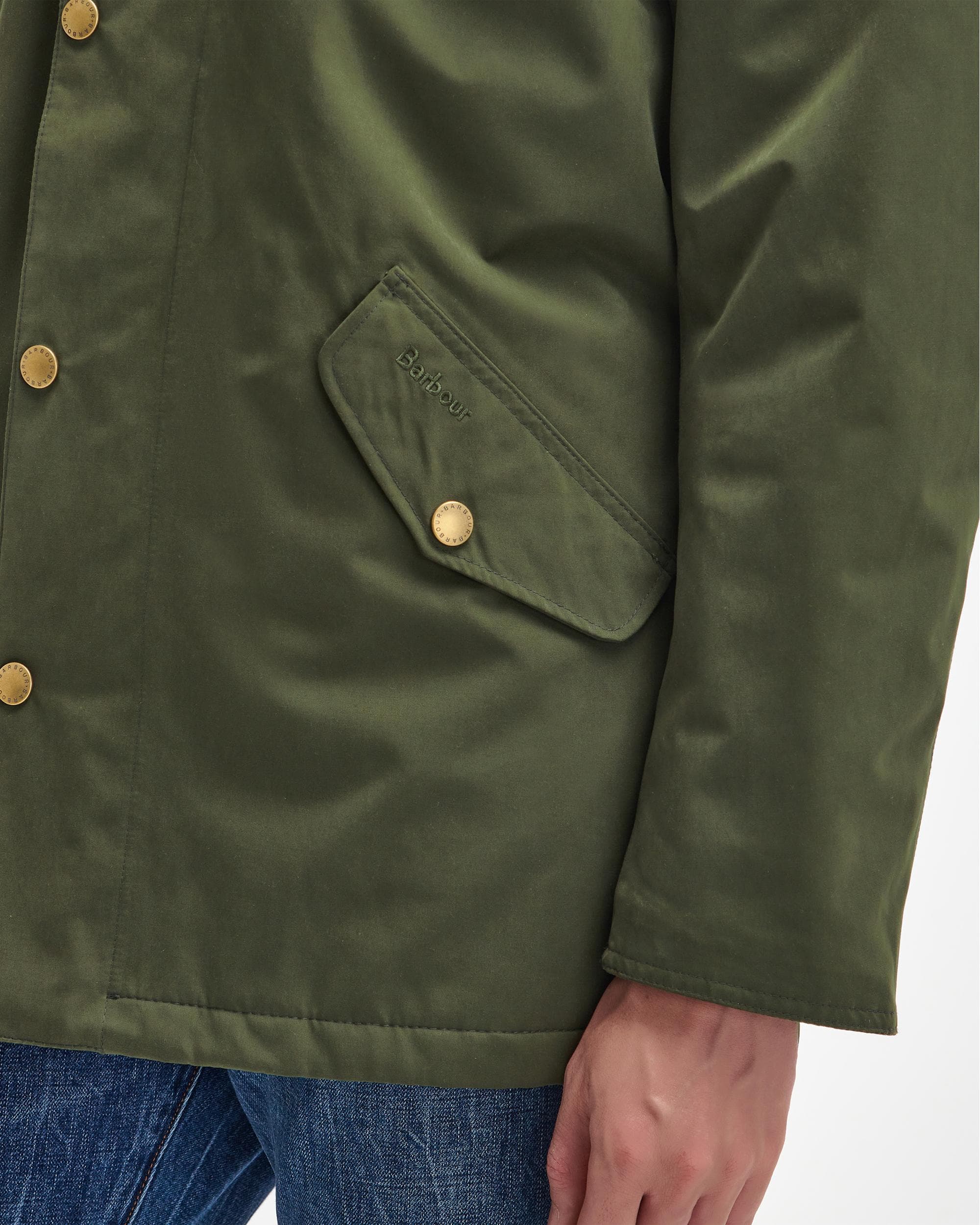 Barbour Winter Spoonbill Mens Waterproof Jacket - Olive - Image 4