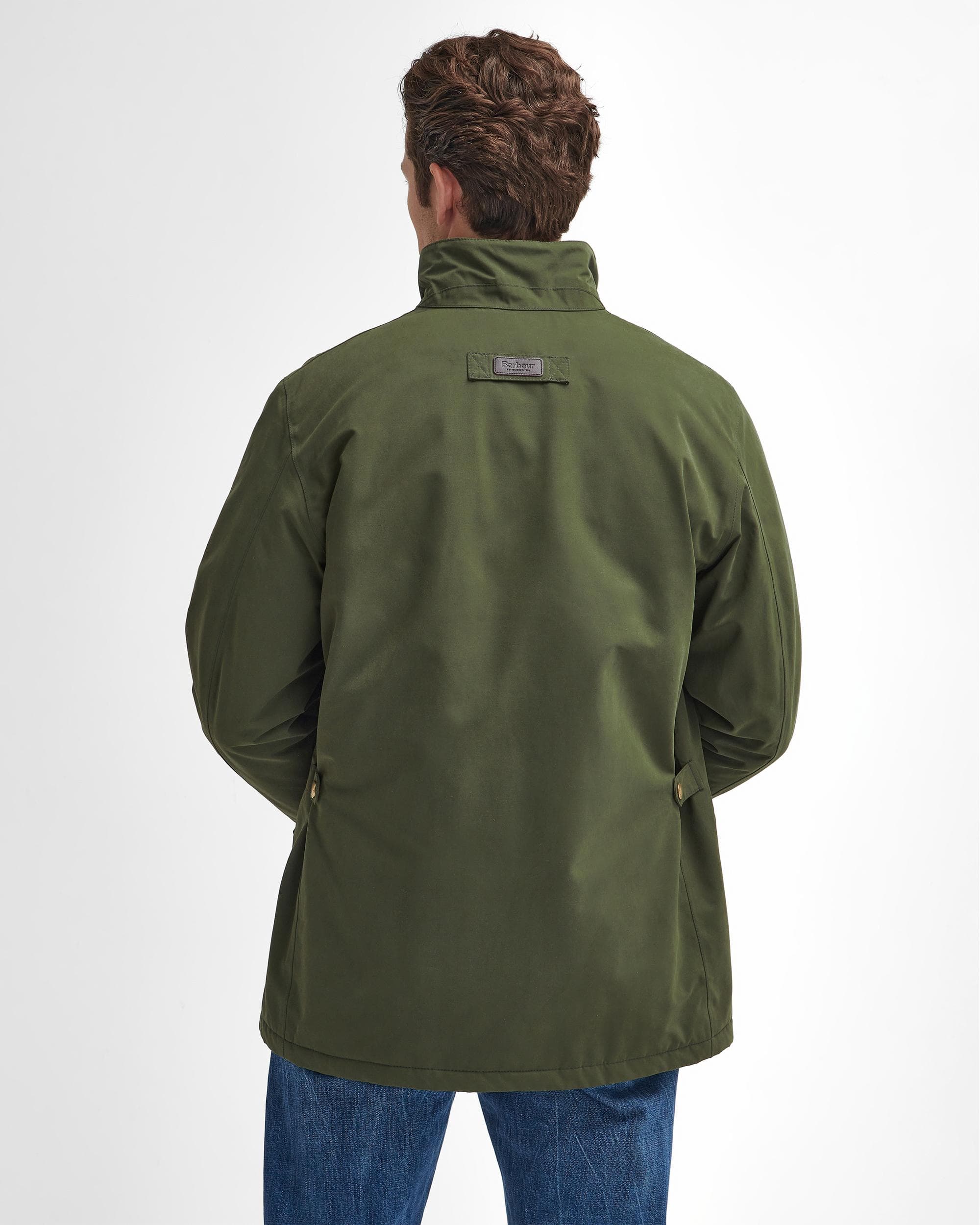 Barbour Winter Spoonbill Mens Waterproof Jacket - Olive - Image 7