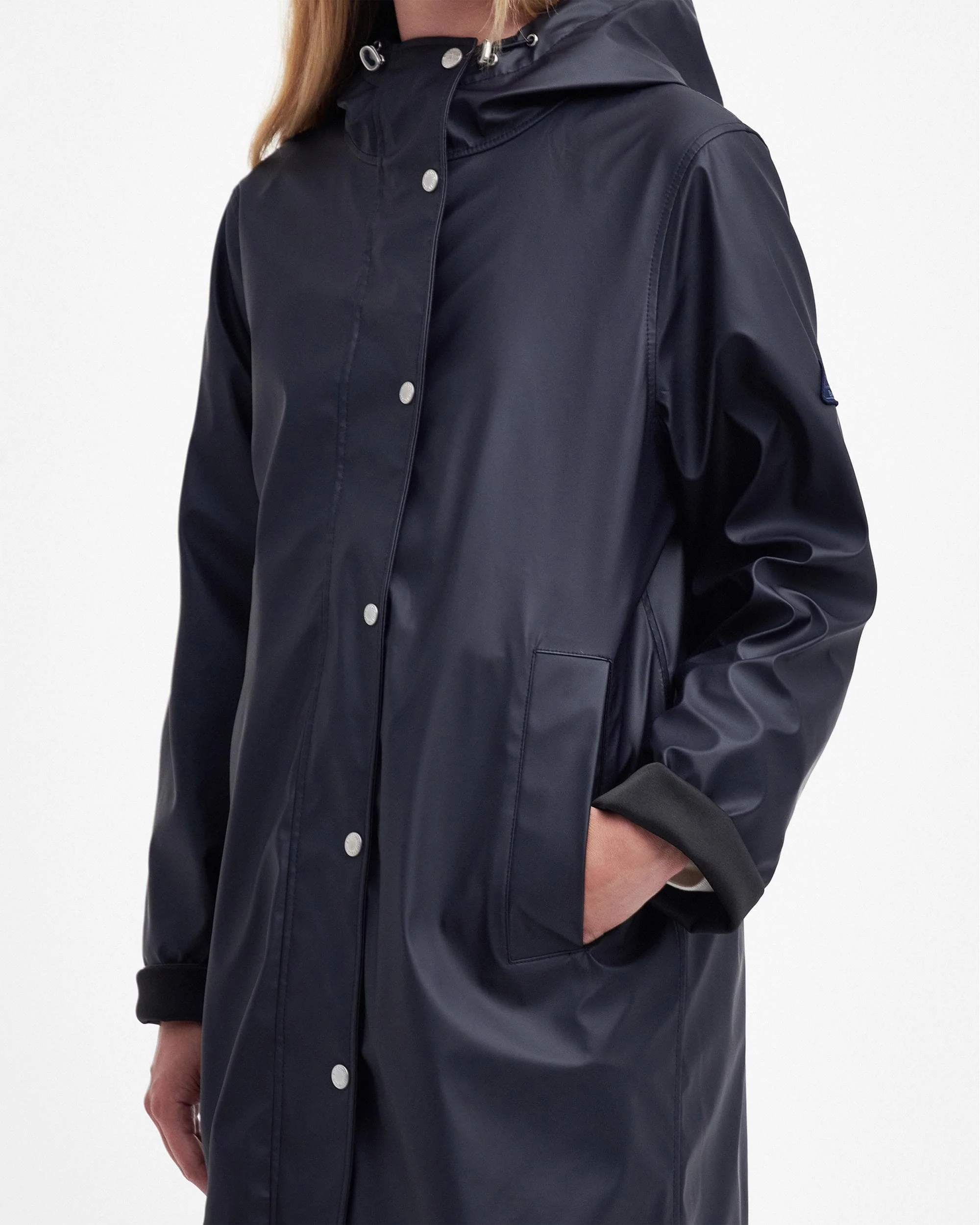 Barbour Woodland Womens Rubberised Raincoat - Image 3