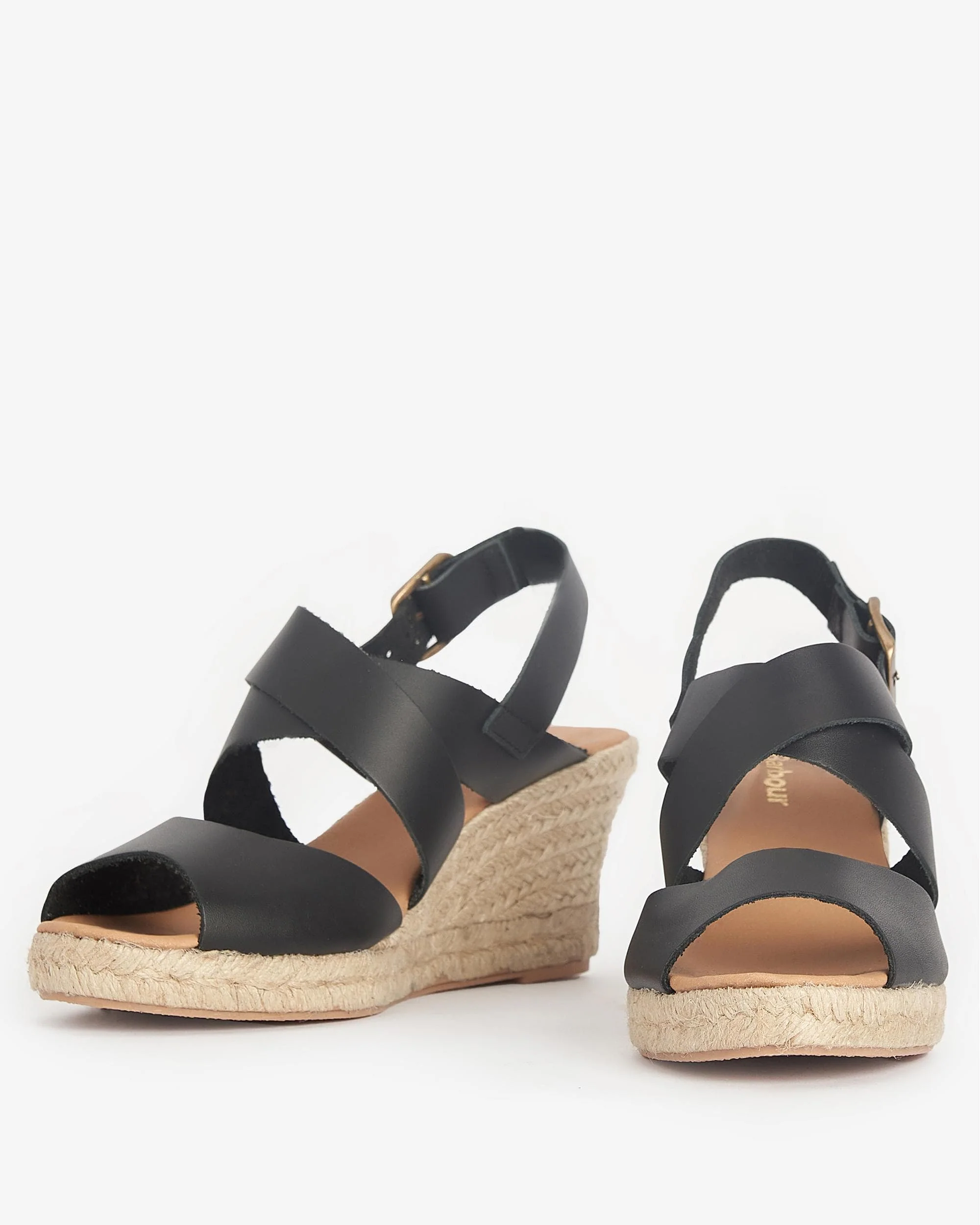 Barbour Yolanda Womens Wedge Espadrilles - Black - Image 2