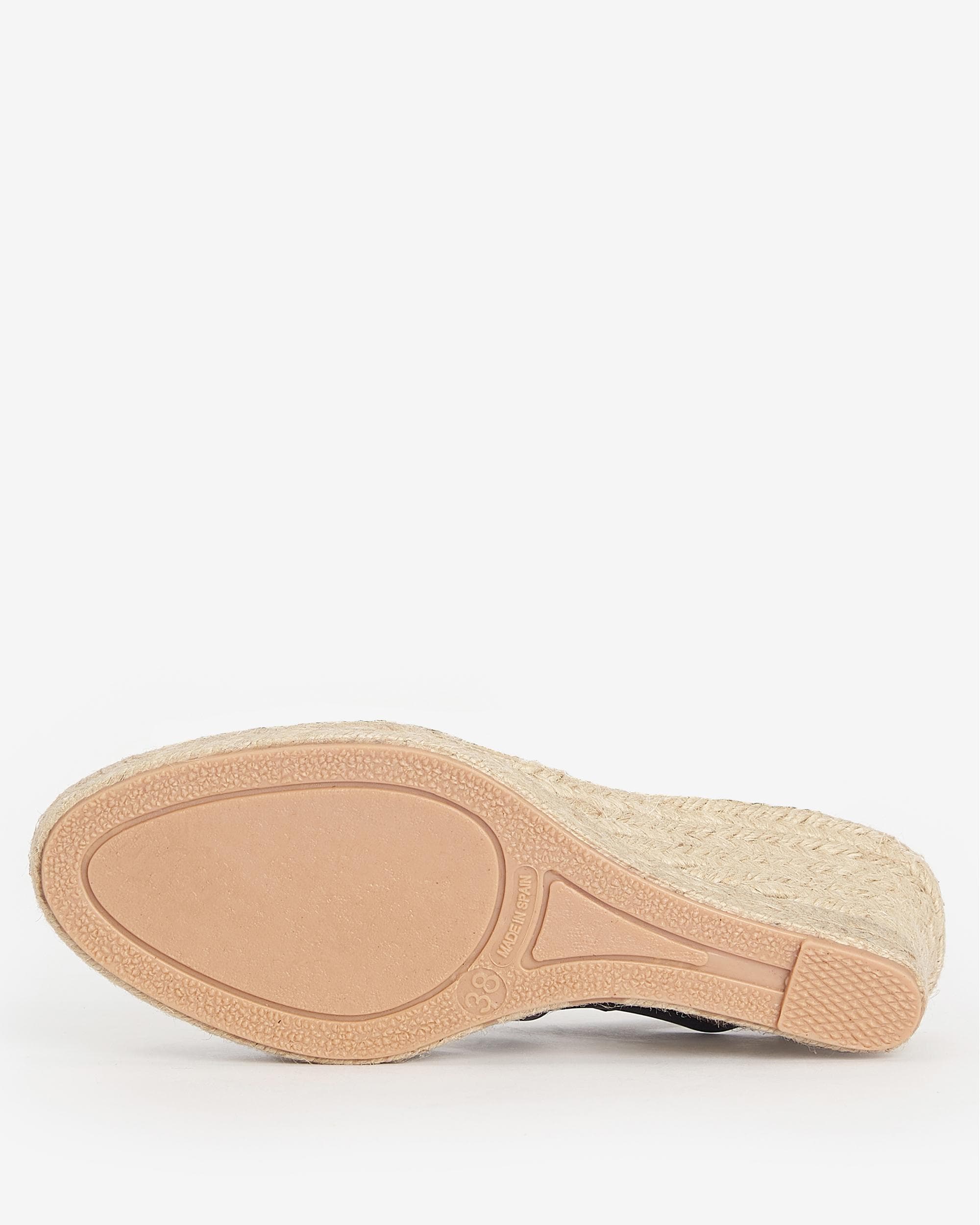Barbour Yolanda Womens Wedge Espadrilles - Black - Image 3