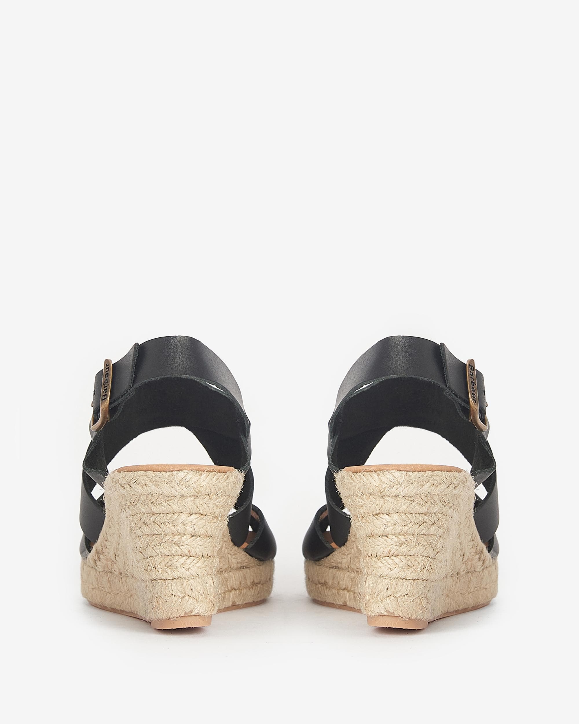 Barbour Yolanda Womens Wedge Espadrilles - Black - Image 4