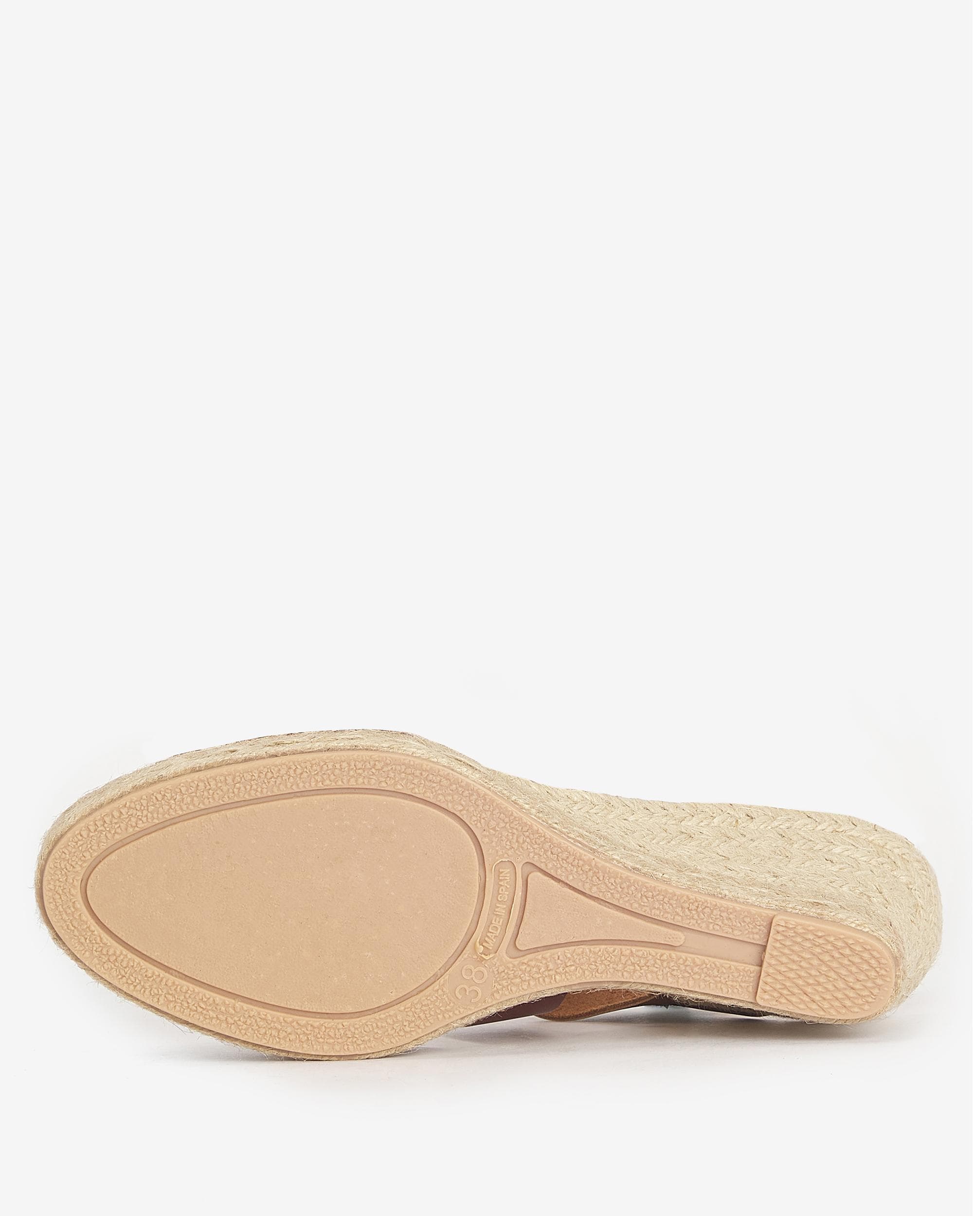 Barbour Yolanda Womens Wedge Espadrilles - Tan - Image 3