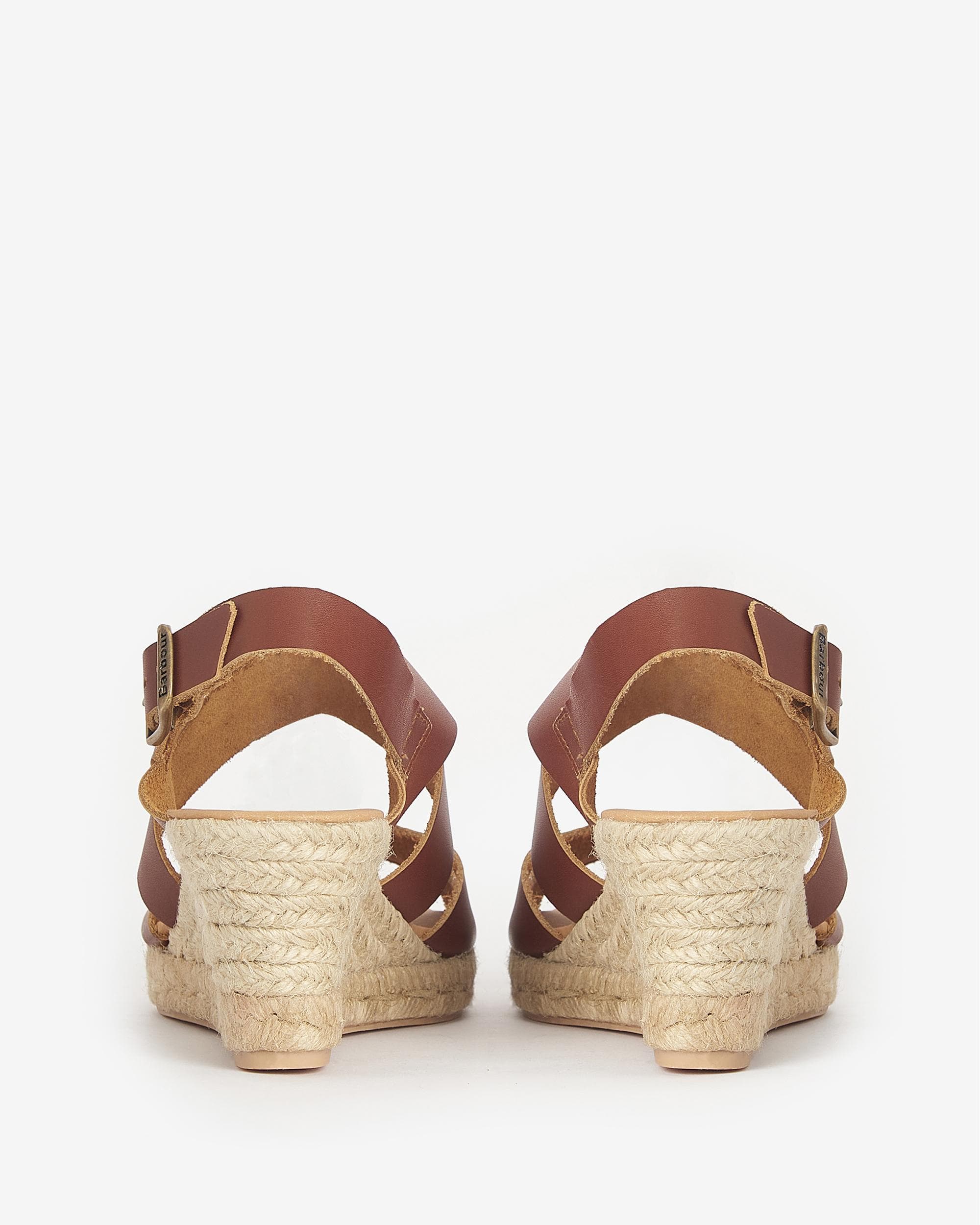 Barbour Yolanda Womens Wedge Espadrilles - Tan - Image 4