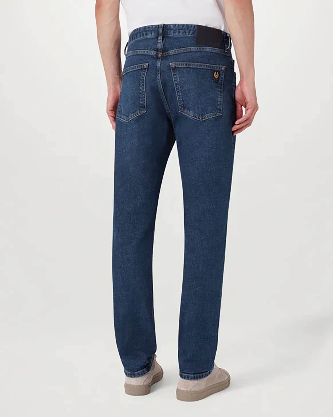 Belstaff B69 Mens Regular Fit Mid-Rise Jeans - Washed Indigo - Image 2