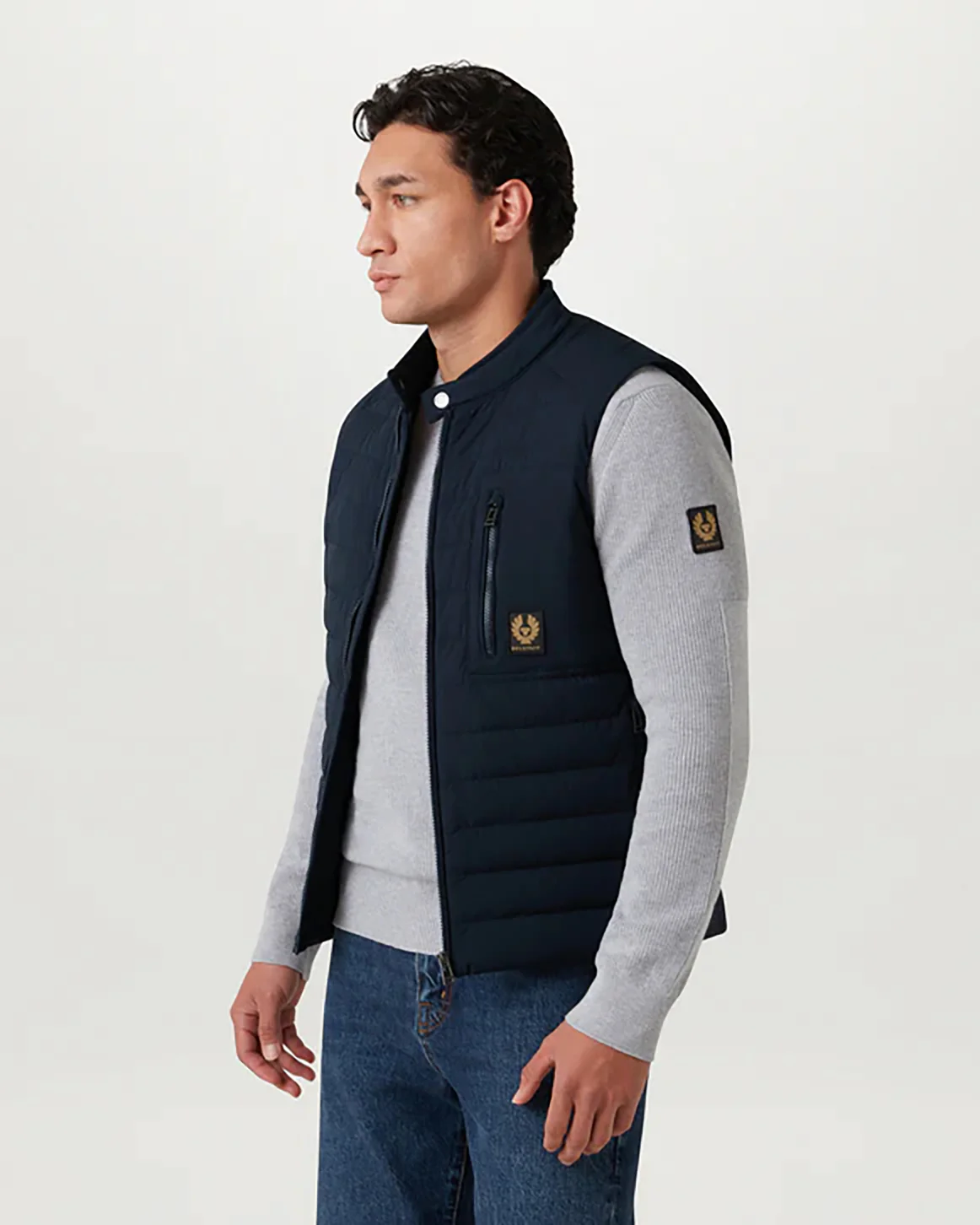 Belstaff Chassis Mens Gilet - Dark Ink - Image 2