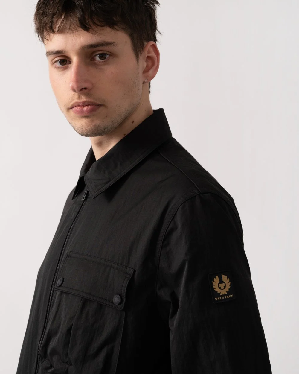 Belstaff Drome Mens Overshirt - Black - Image 2
