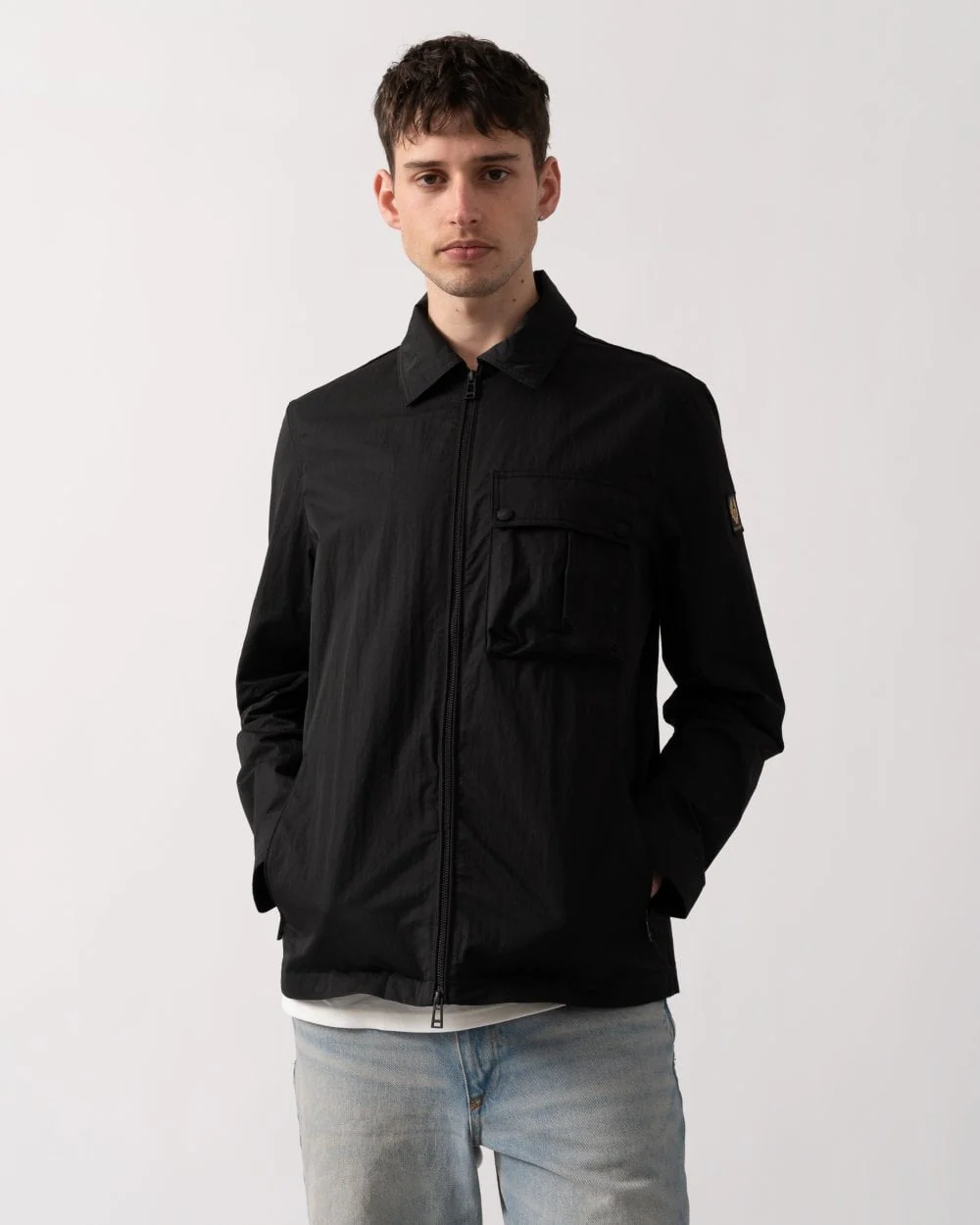 Belstaff Drome Mens Overshirt - Black - Image 4
