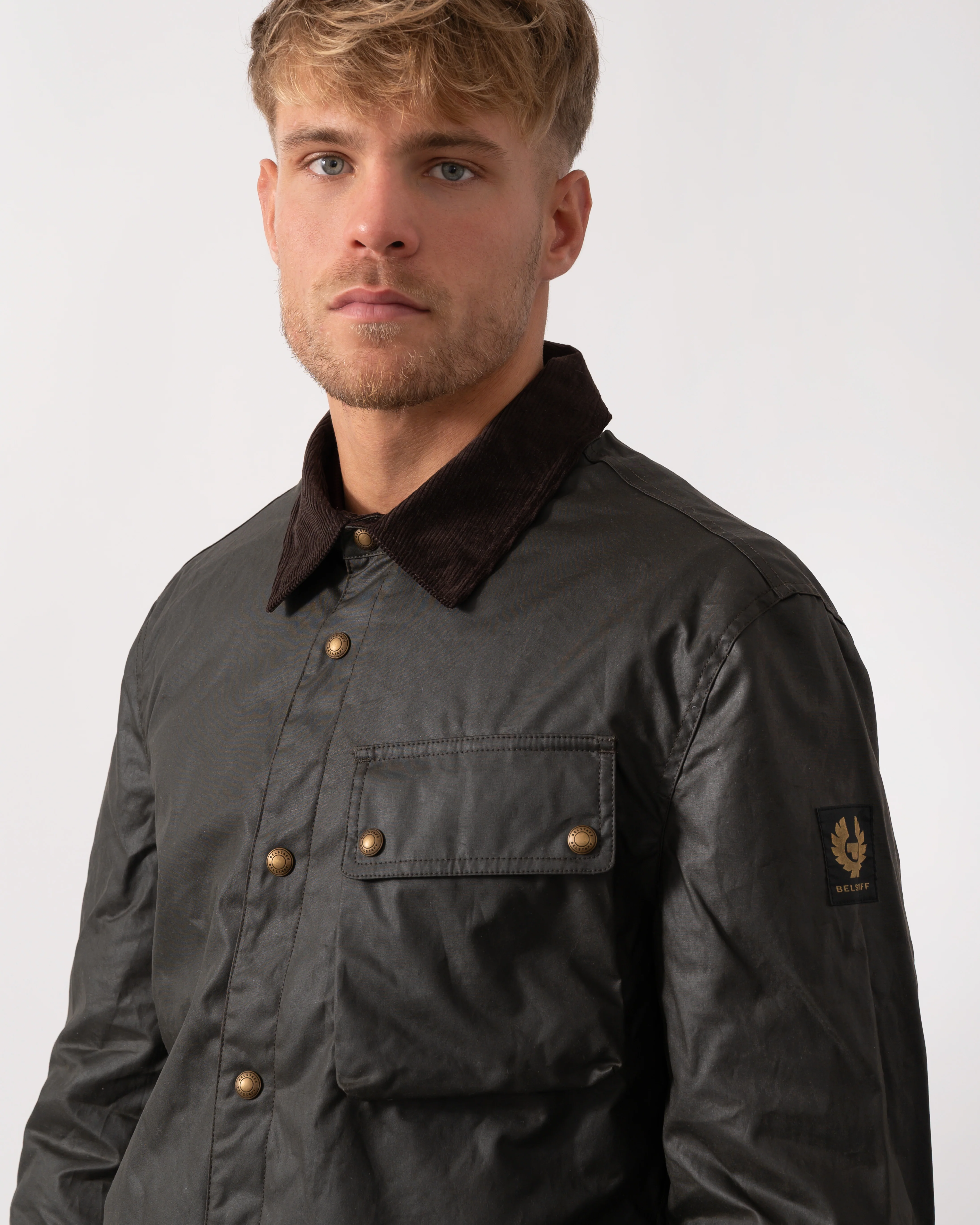 Belstaff Ground Mens Jacket - Faded Olive - Image 2