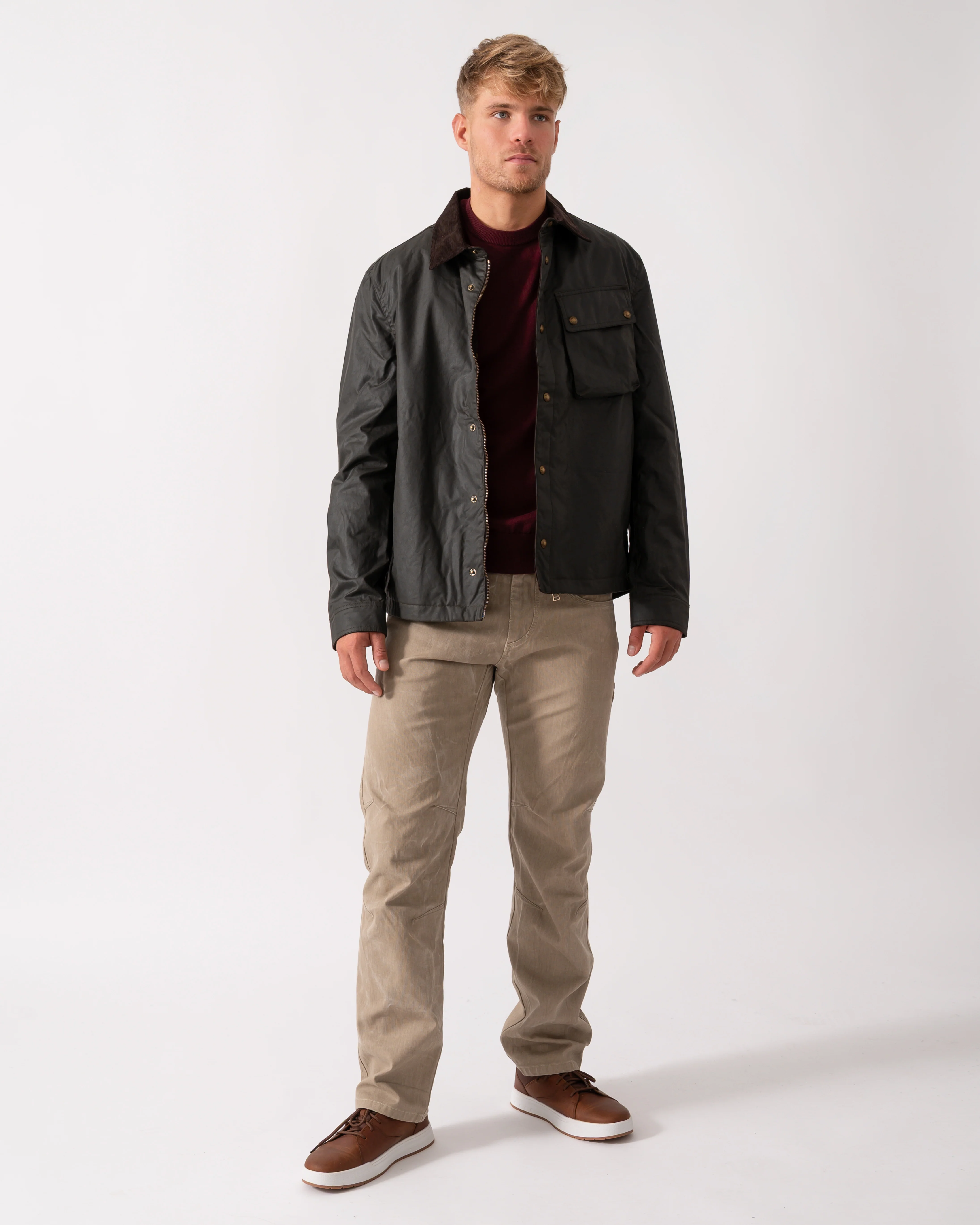 Belstaff Ground Mens Jacket - Faded Olive - Image 3