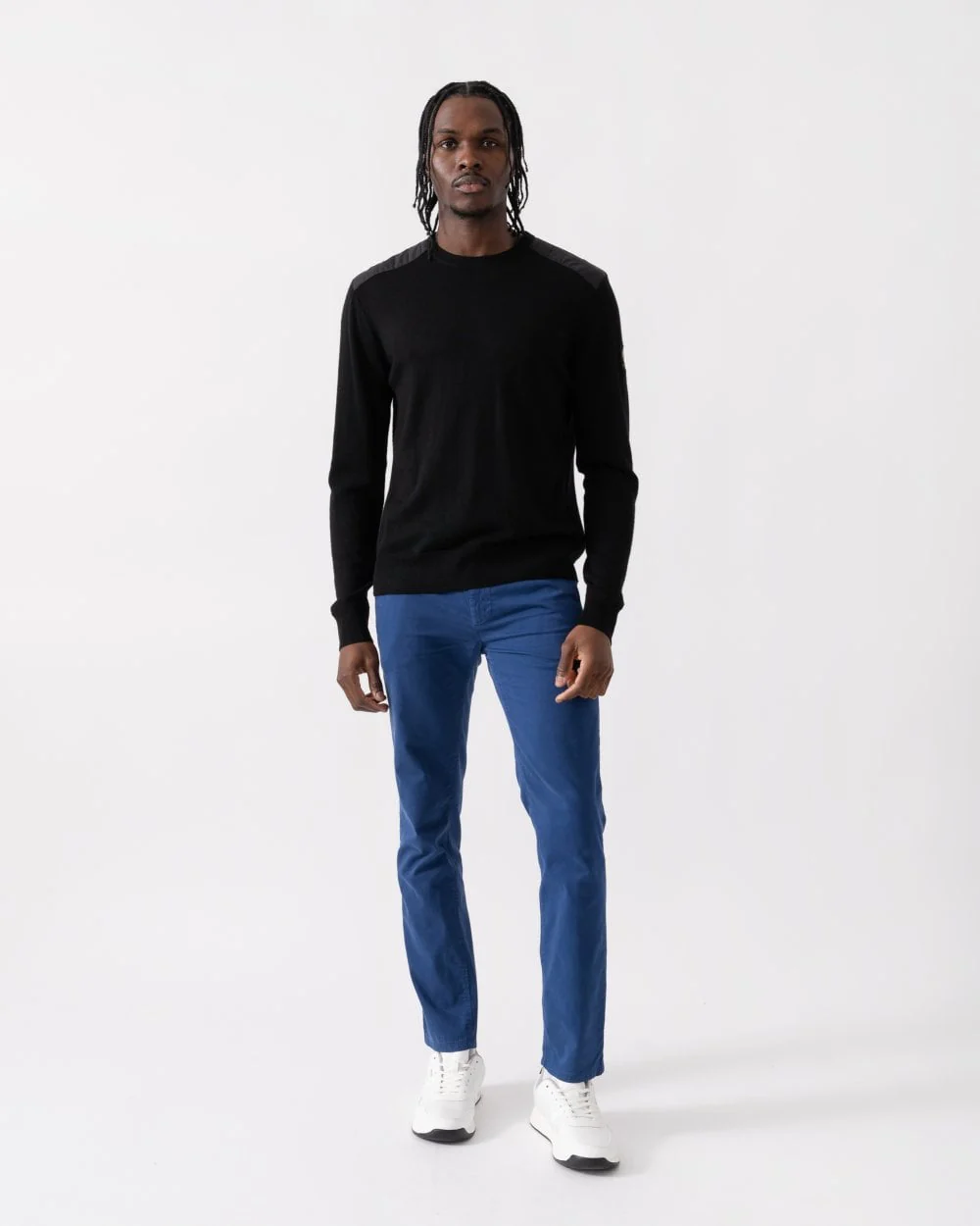 Belstaff Kerrigan Mens Merino Wool Crew Neck Jumper - Black - Image 3