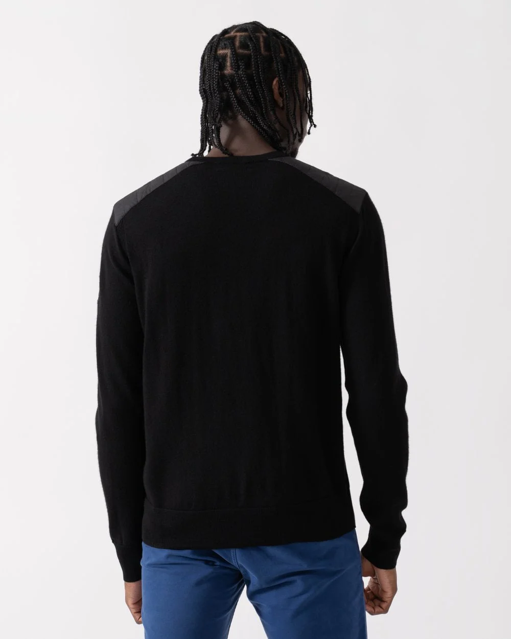 Belstaff Kerrigan Mens Merino Wool Crew Neck Jumper - Black - Image 4