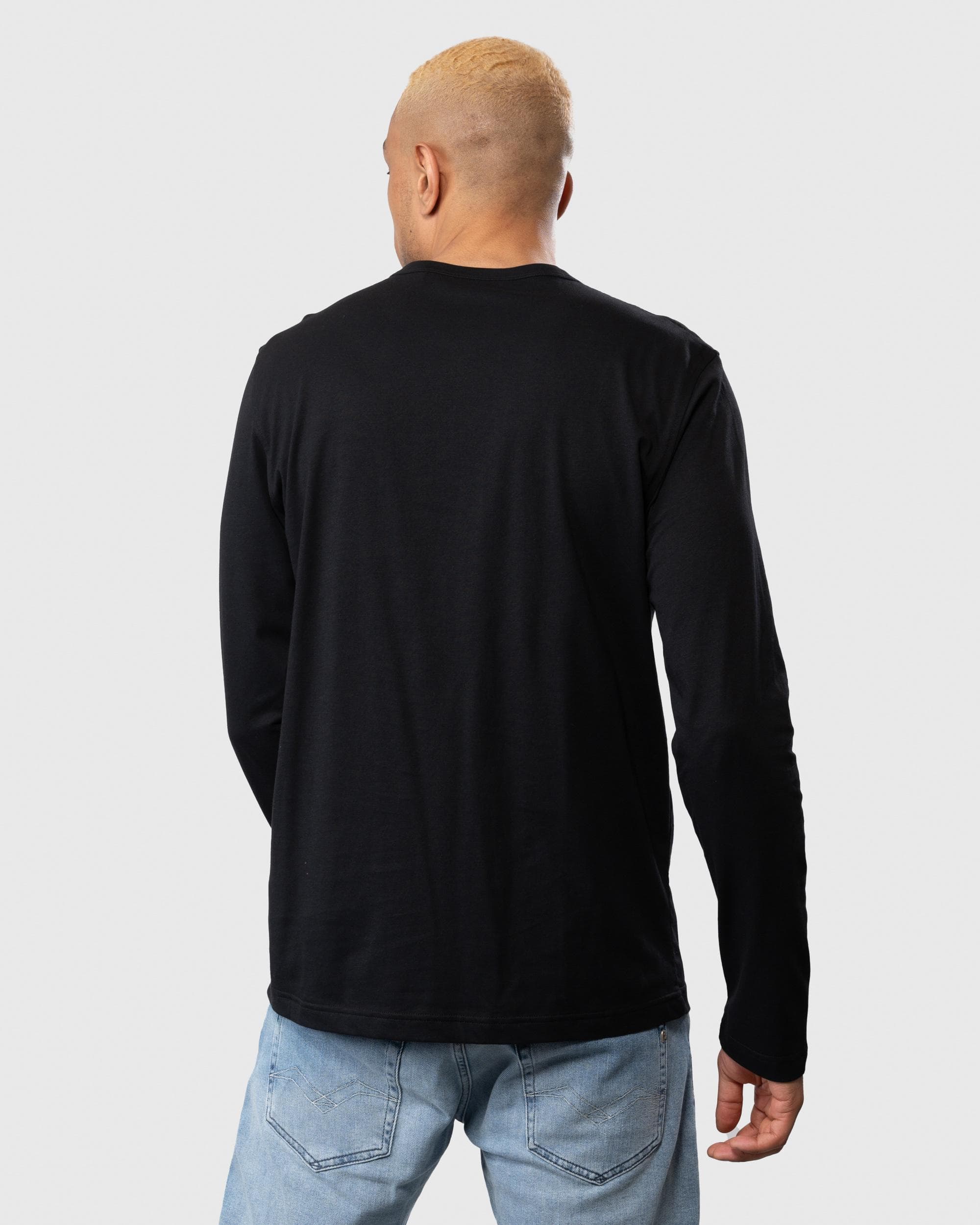 Belstaff Long Sleeved Logo Patch T-Shirt - Black - Image 6