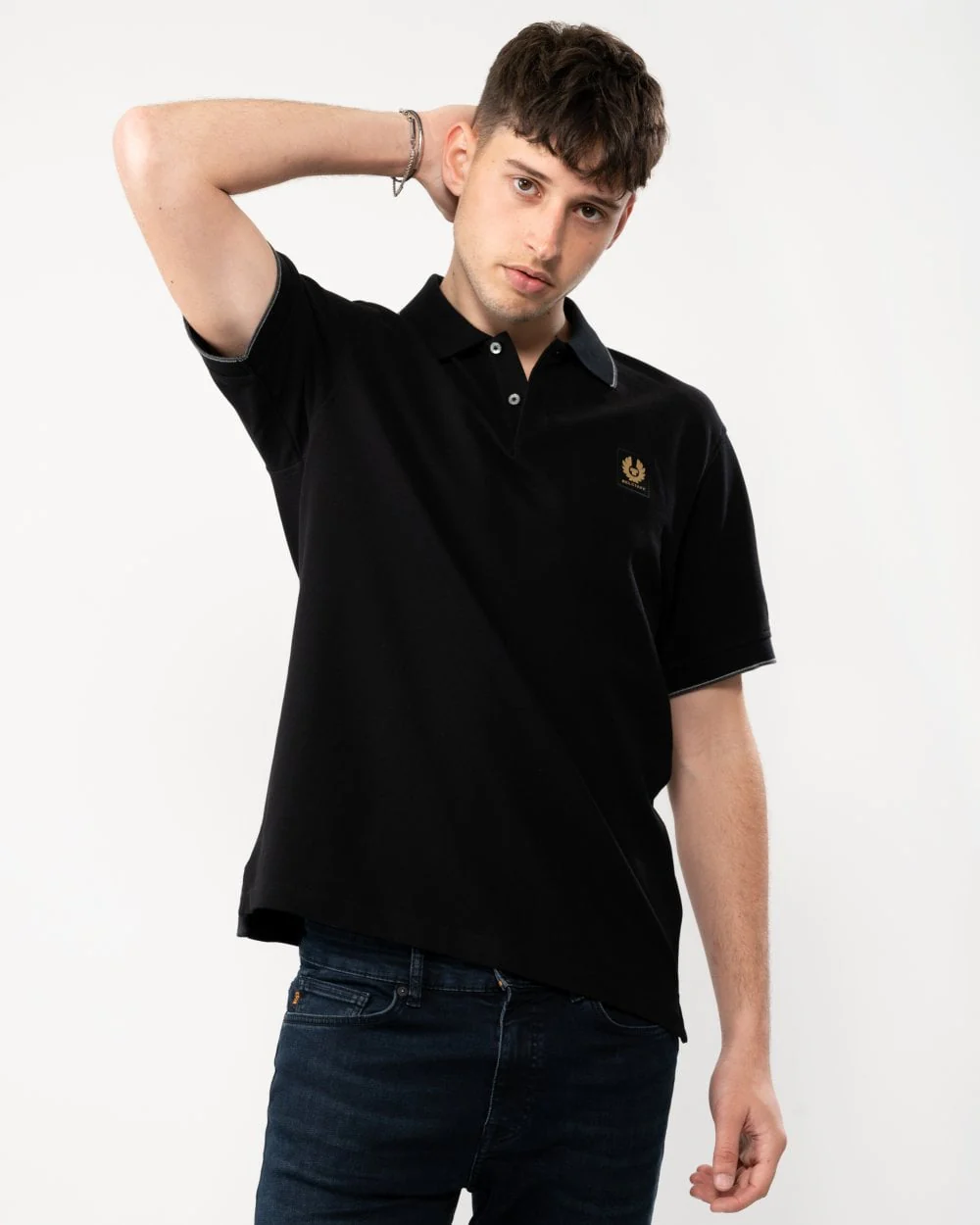 Belstaff Mens Double Tipped Polo - Image 3
