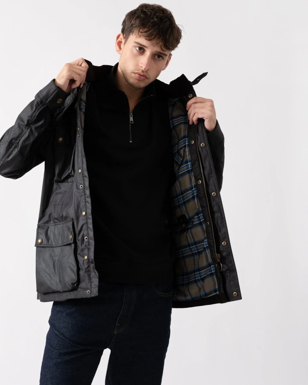 Belstaff Mens Fieldmaster Jacket - Black - Image 2