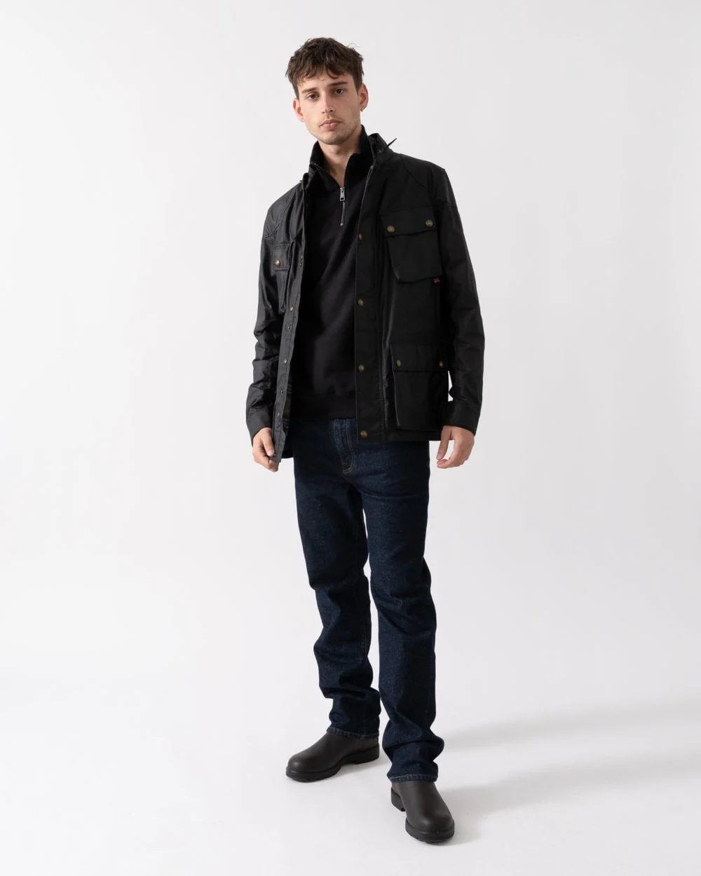 Belstaff Mens Fieldmaster Jacket - Black - Image 4