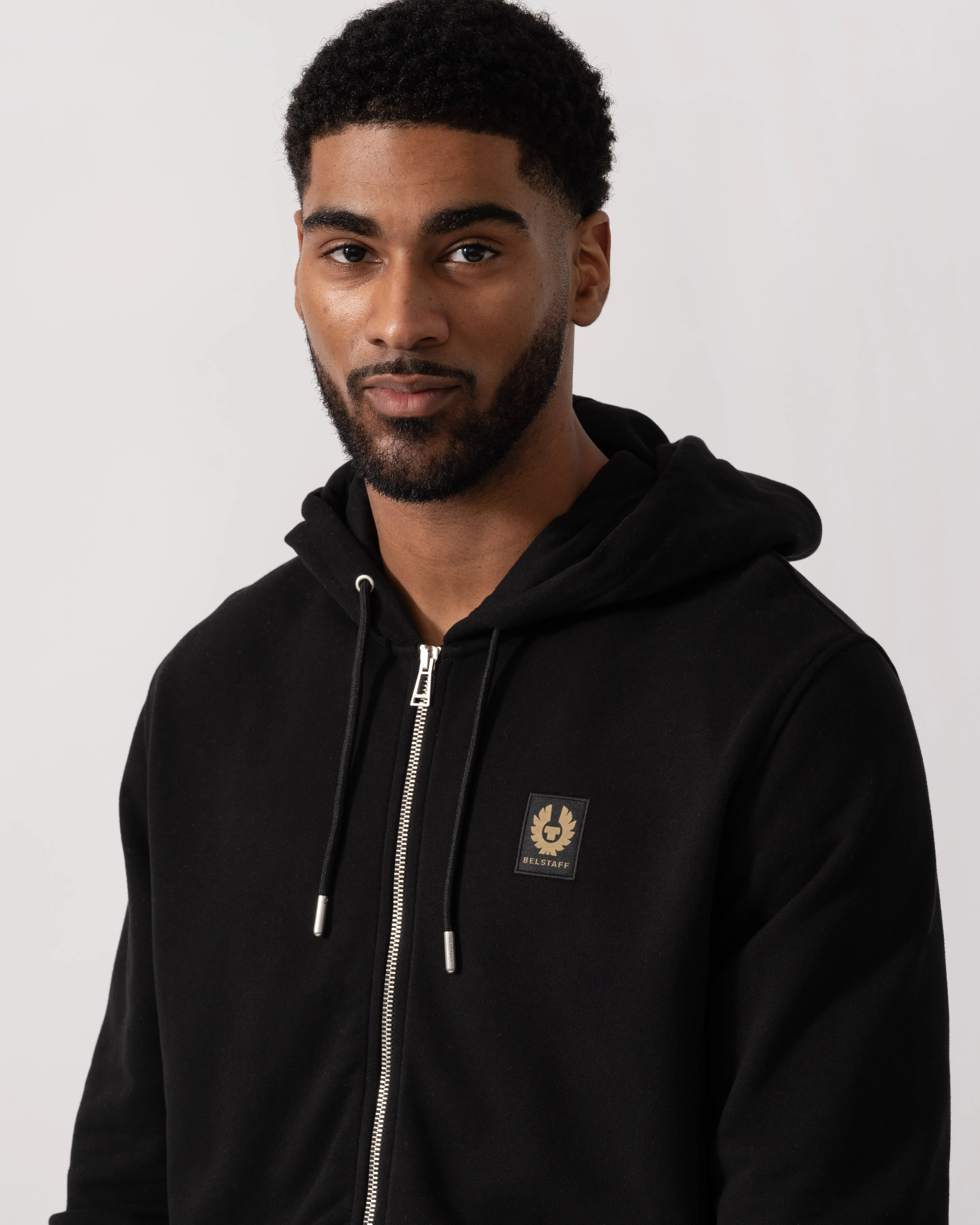 Belstaff Mens Full Zip Hoodie - Black - Image 2