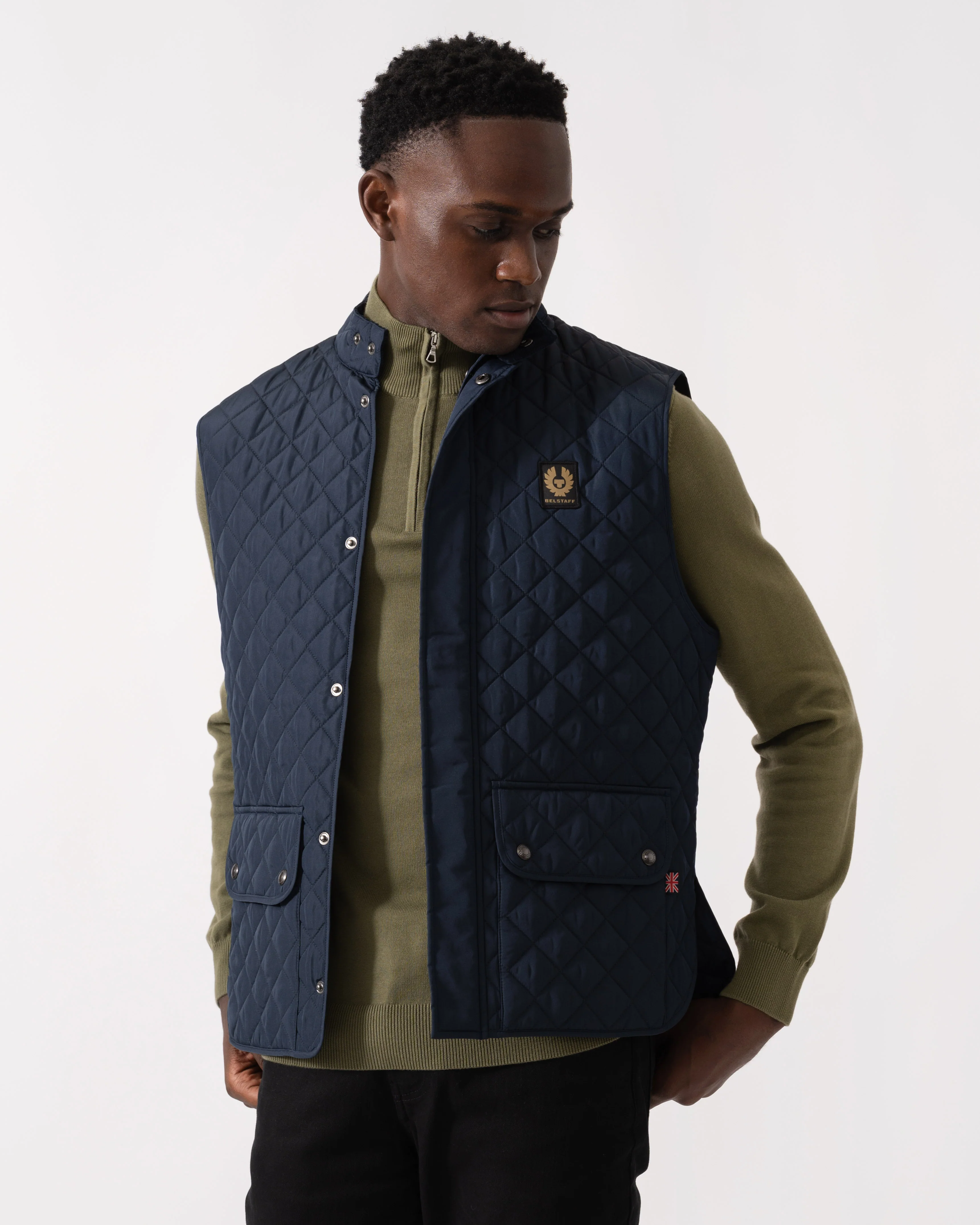 Belstaff Mens Icon Gilet - Dark Ink - Image 3