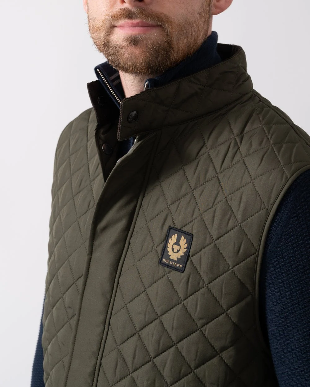 Belstaff Mens Icon Gilet - Faded Olive - Image 2