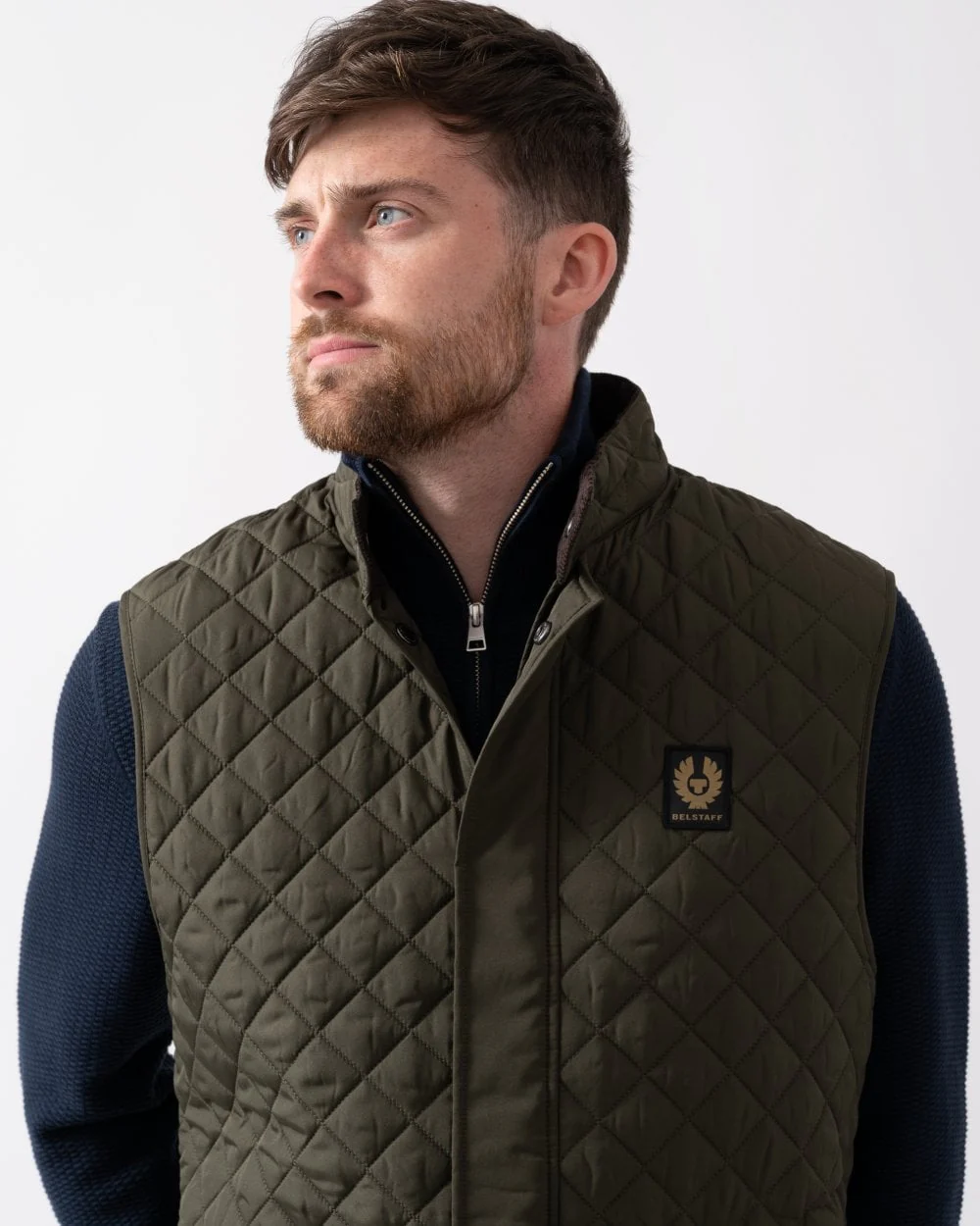 Belstaff Mens Icon Gilet - Faded Olive - Image 5