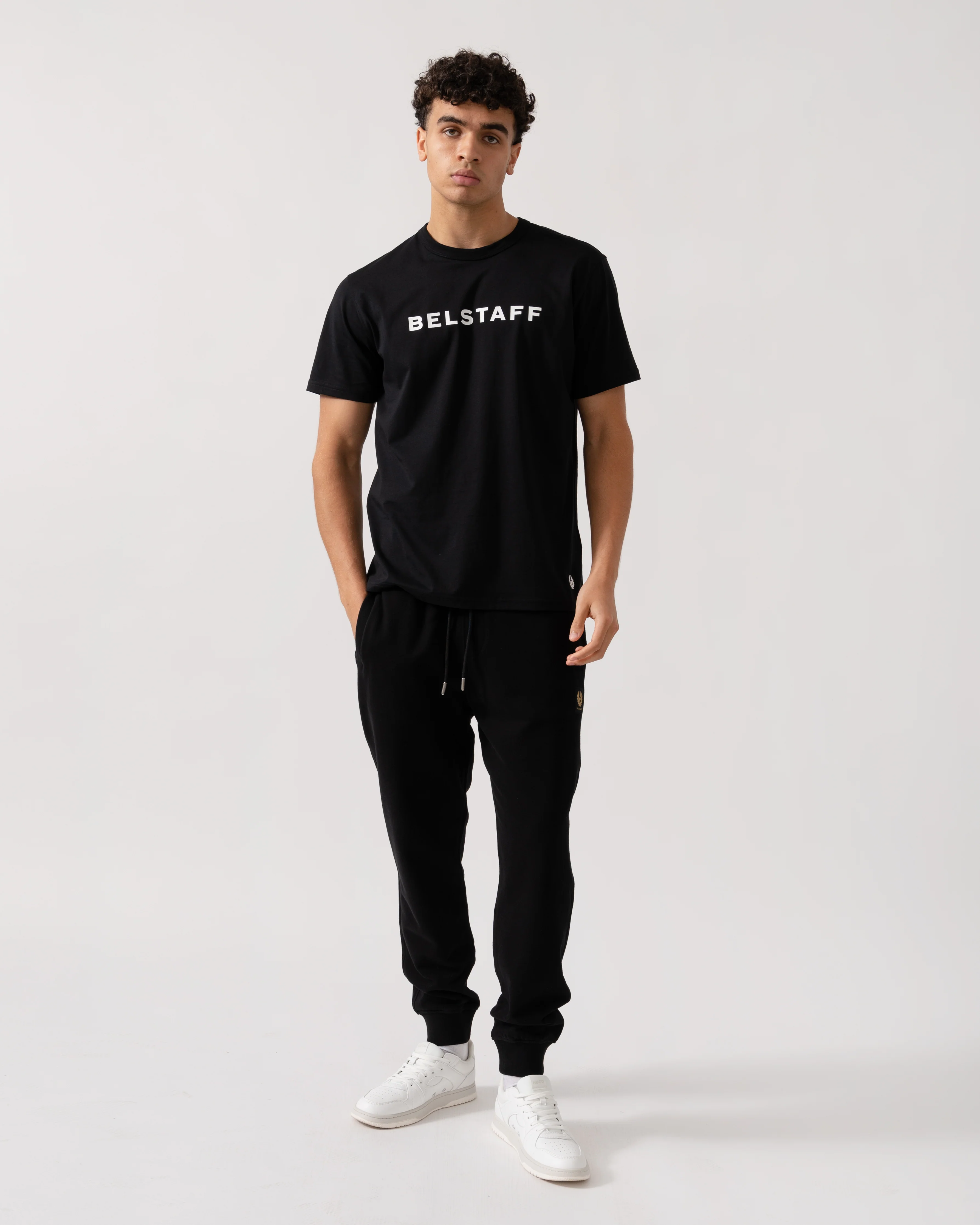 Belstaff Mens Logo T-Shirt - Black - Image 2