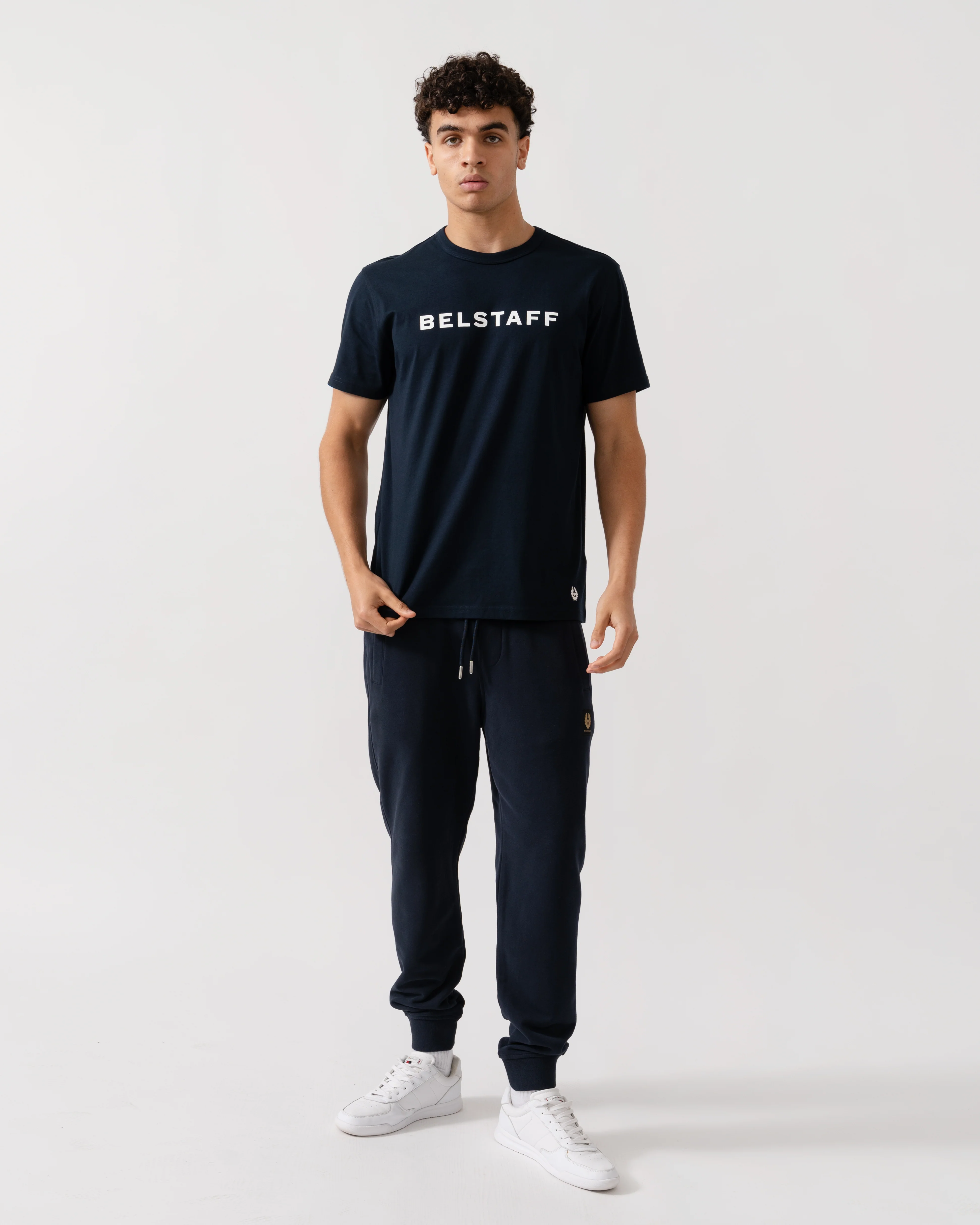 Belstaff Mens Logo T-Shirt - Dark Ink - Image 2