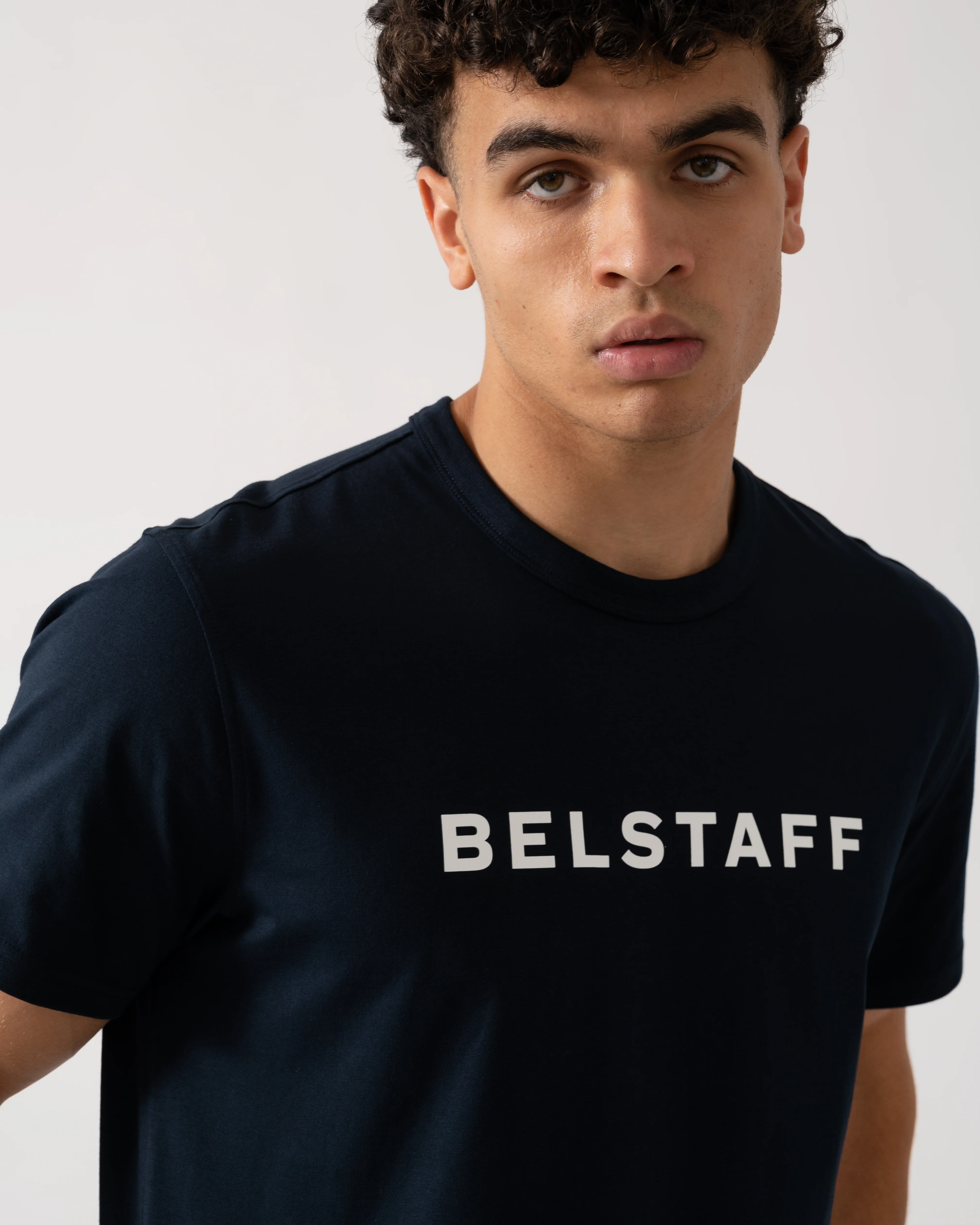 Belstaff Mens Logo T-Shirt - Dark Ink - Image 3