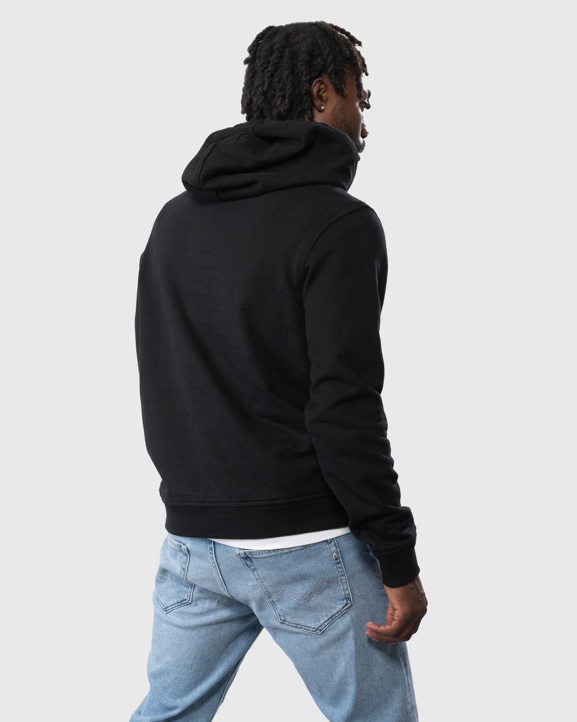 Belstaff Mens Pullover Logo Patch Hoodie - Black - Image 6