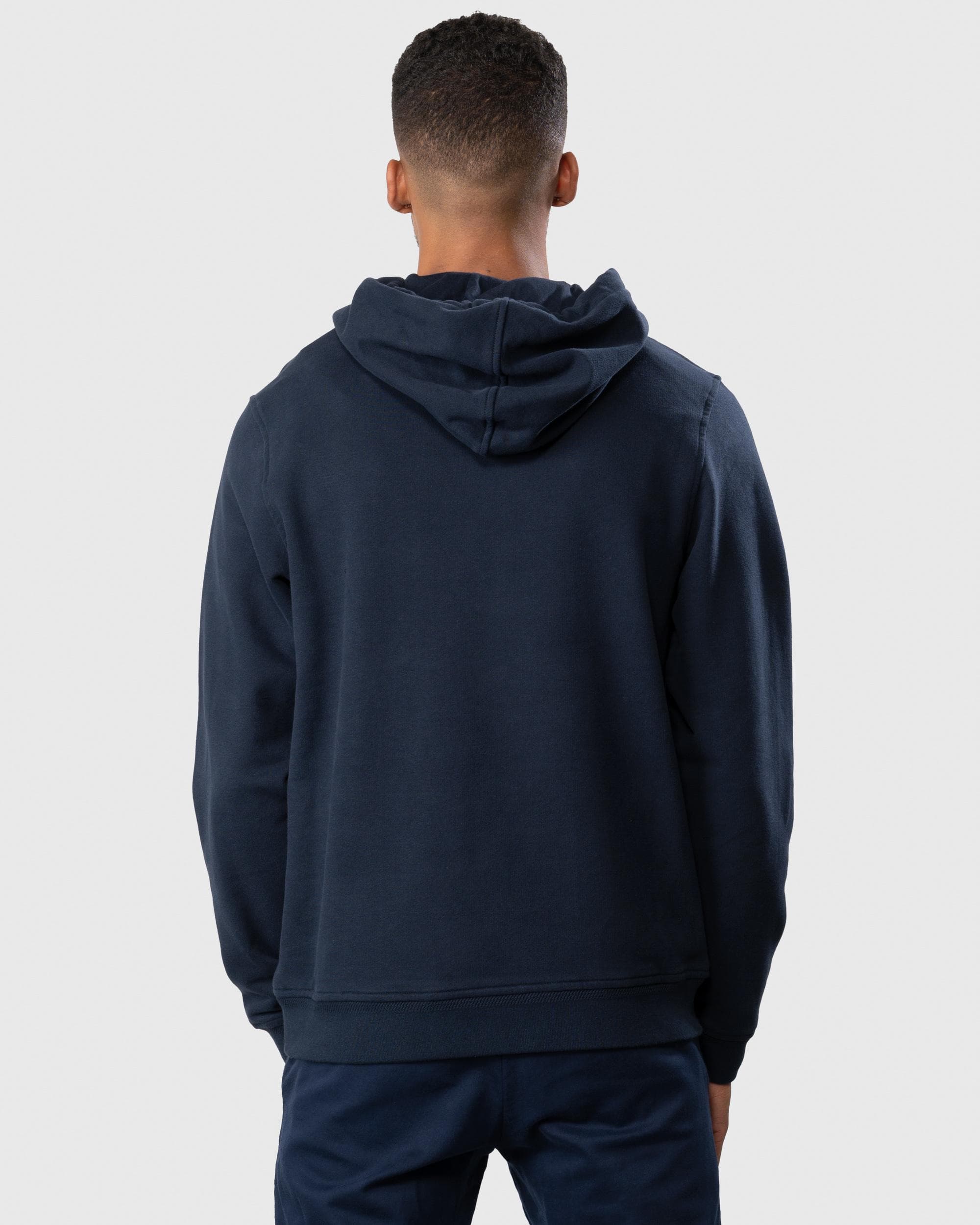 Belstaff Mens Pullover Logo Patch Hoodie - Dark Ink - Image 6