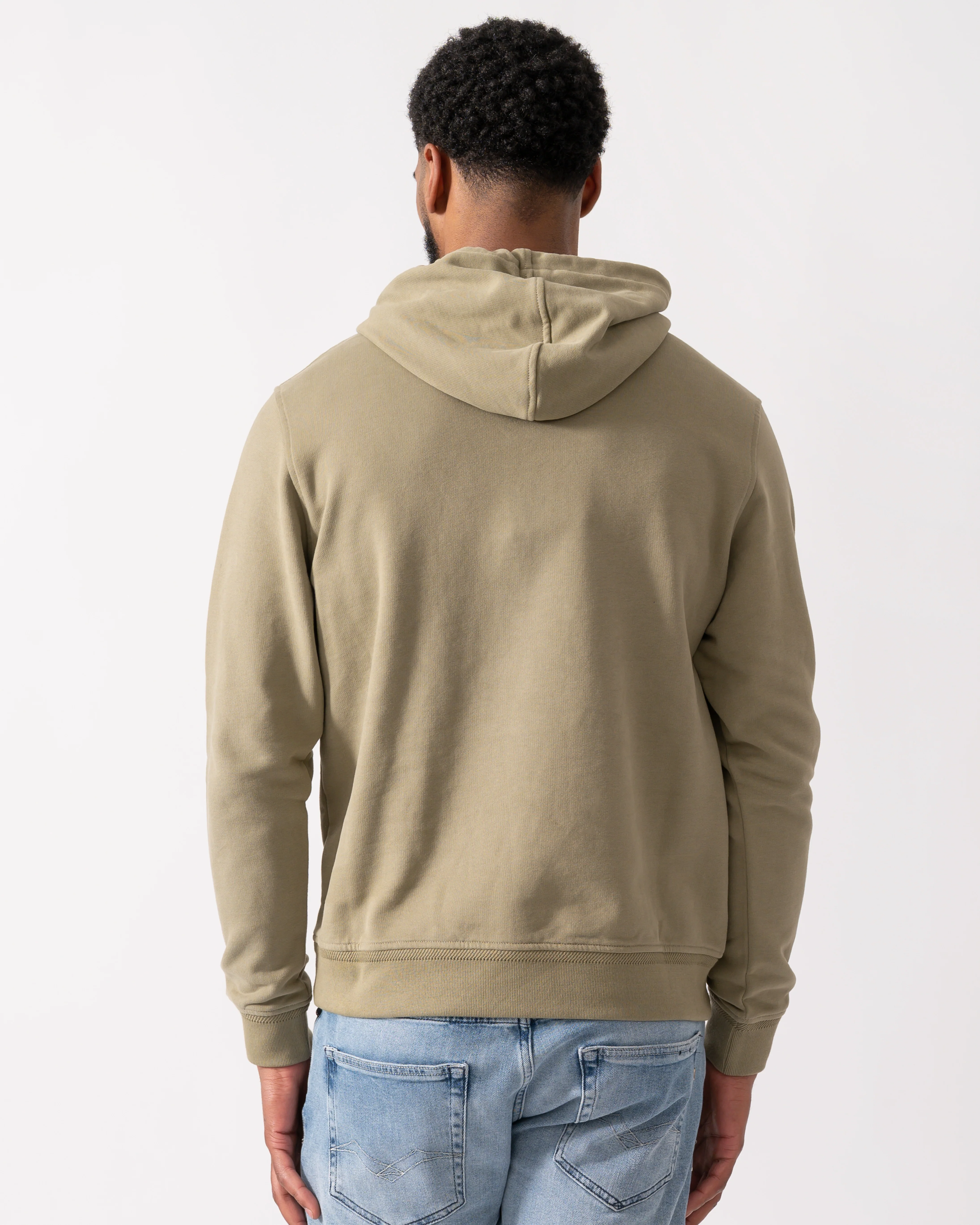 Belstaff Mens Pullover Logo Patch Hoodie - Fatigue Green - Image 4