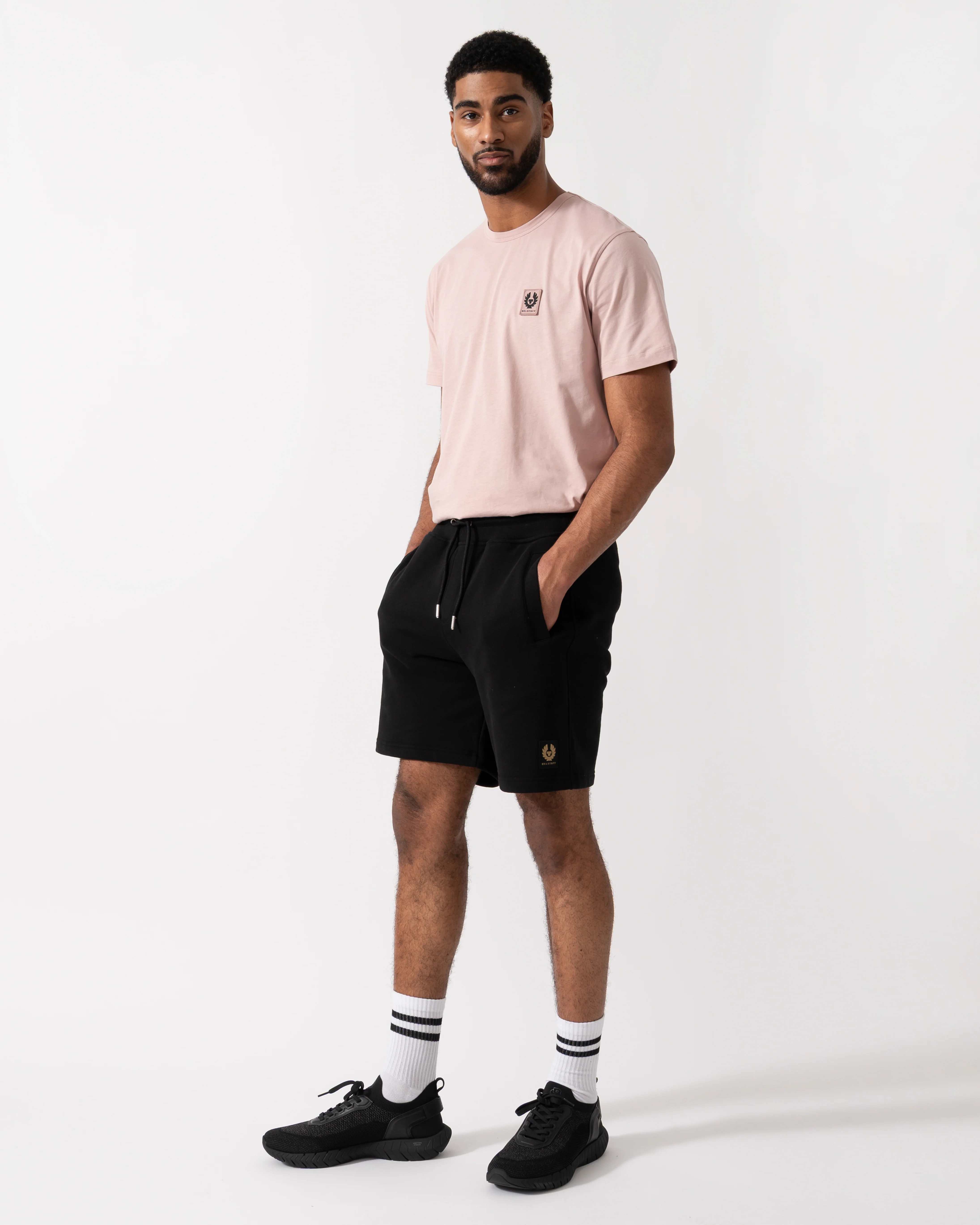 Belstaff Mens Sweatshorts - Black - Image 2