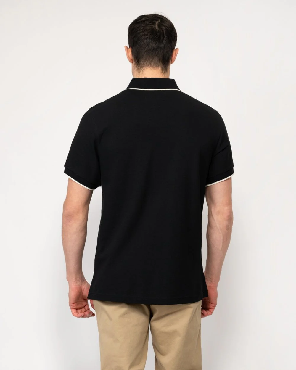 Belstaff Mens Tipped Polo - Black - Image 4