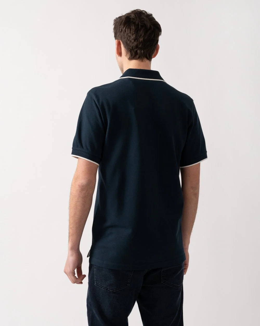 Belstaff Mens Tipped Polo - Dark Ink - Image 4